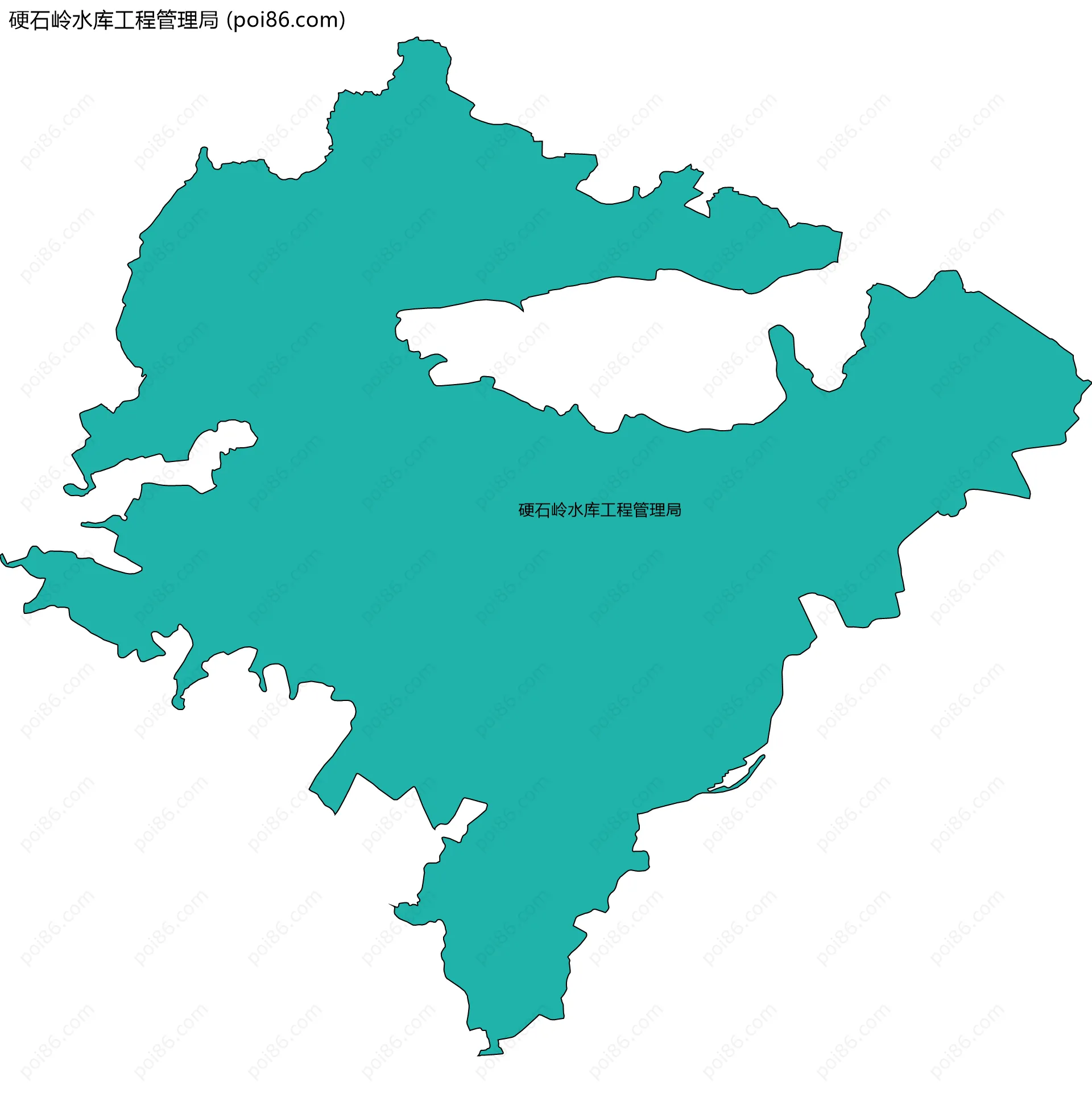 硬石岭水库工程管理局边界地图