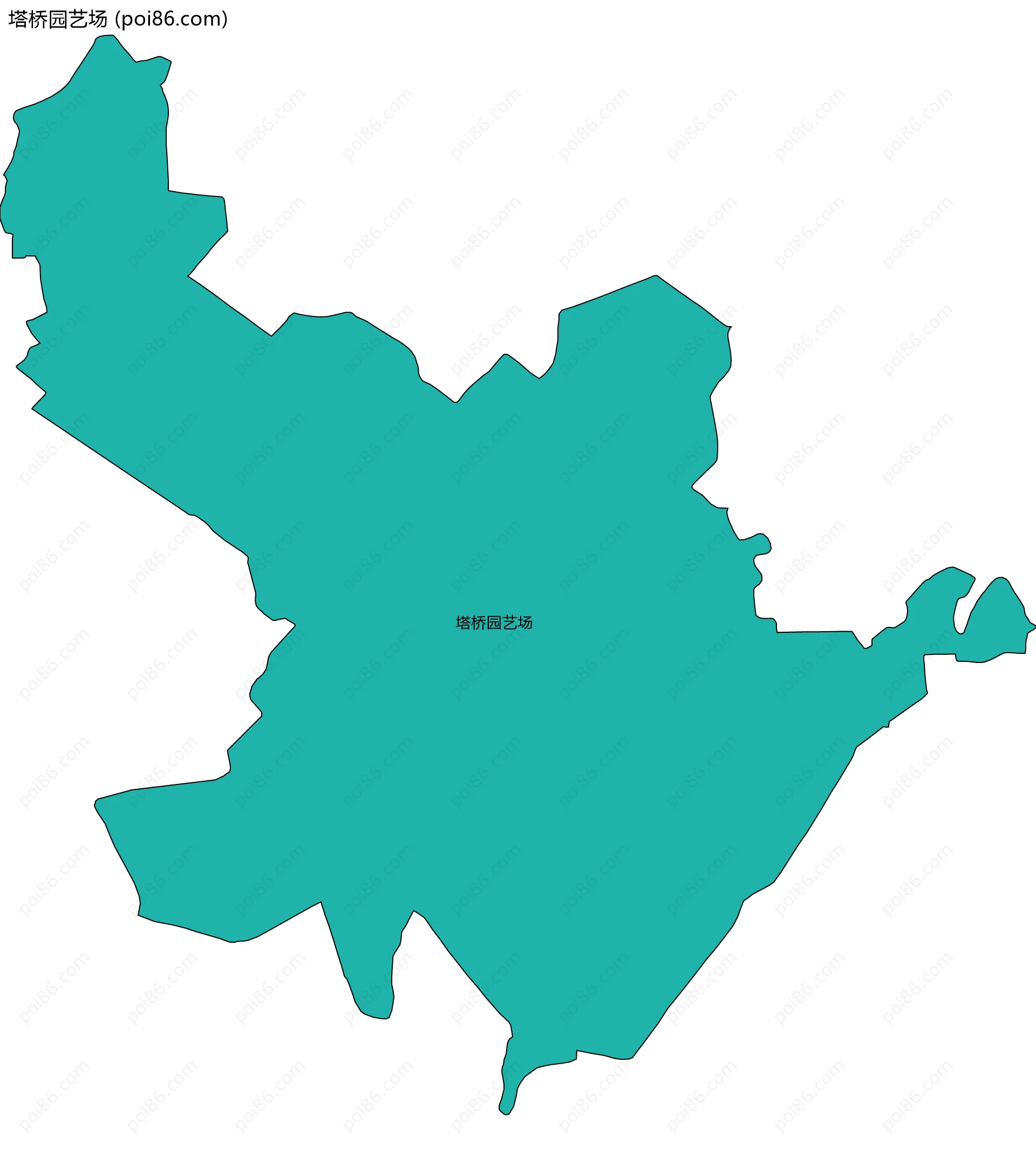 塔桥园艺场边界地图