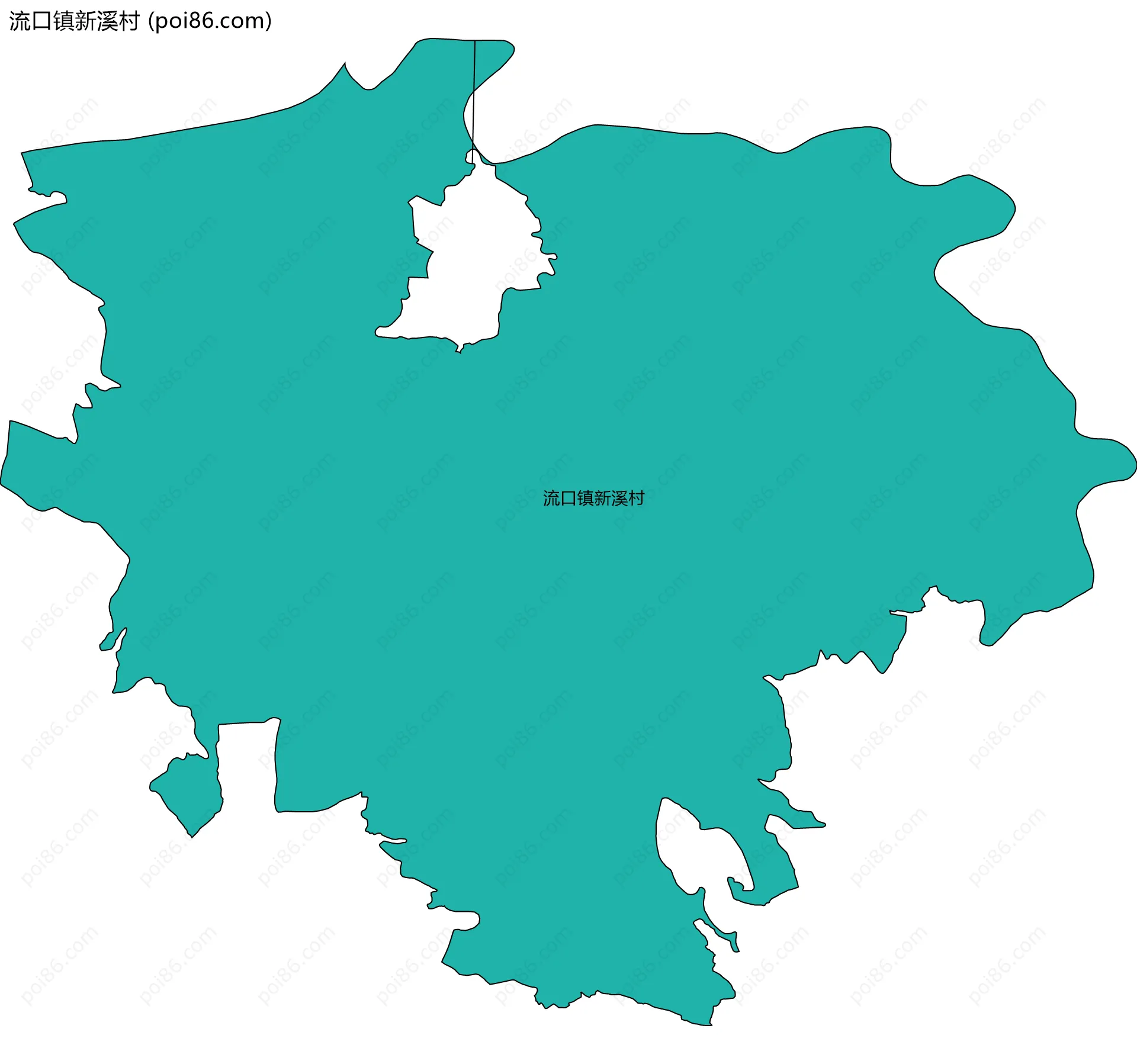 流口镇新溪村边界地图