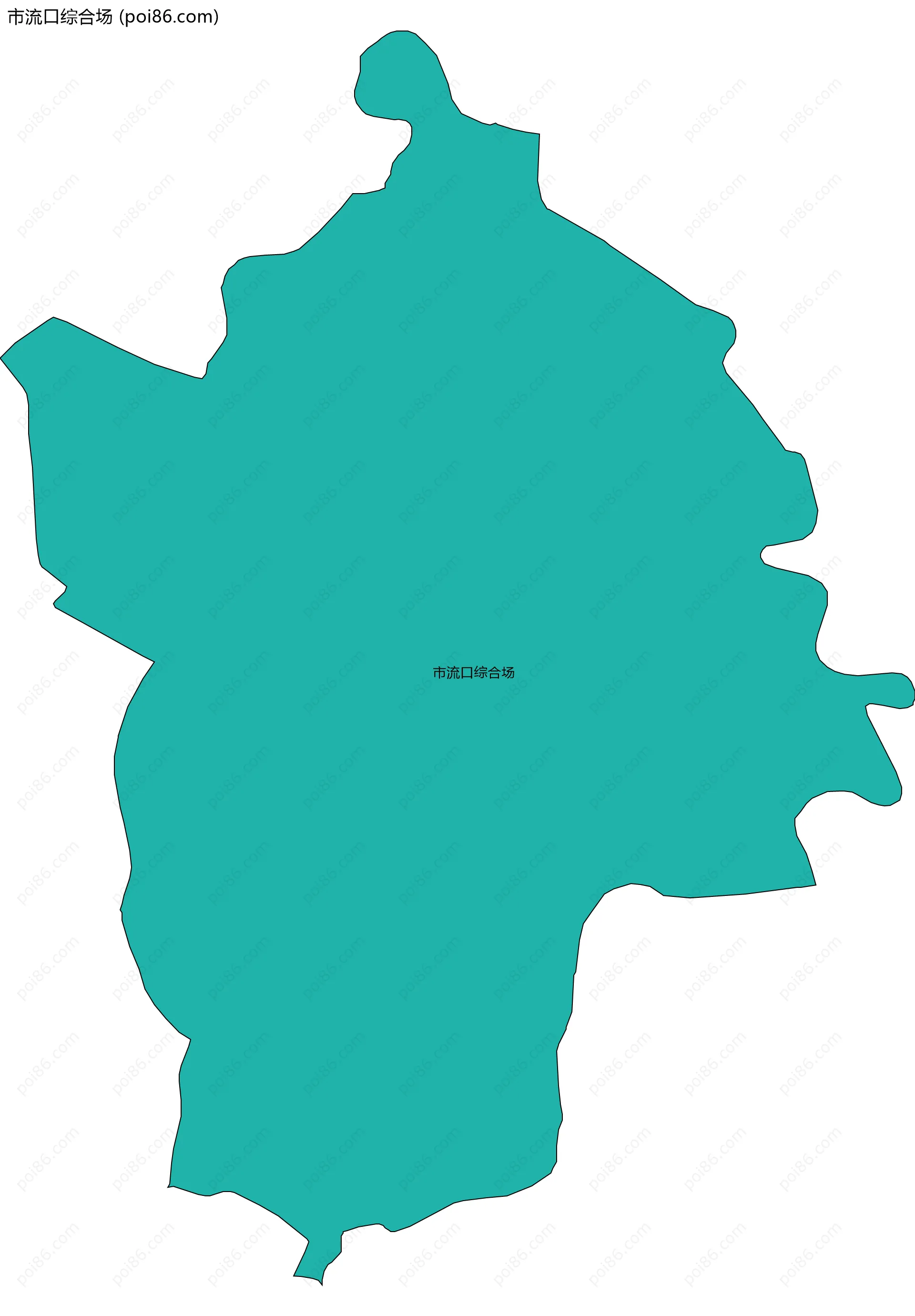 市流口综合场边界地图