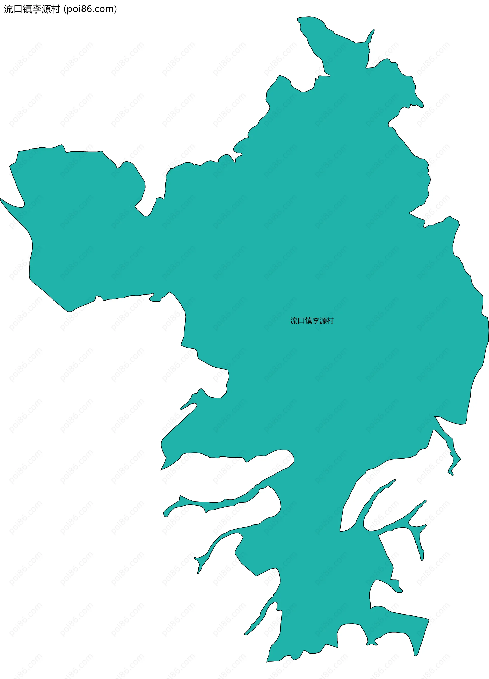 流口镇李源村边界地图