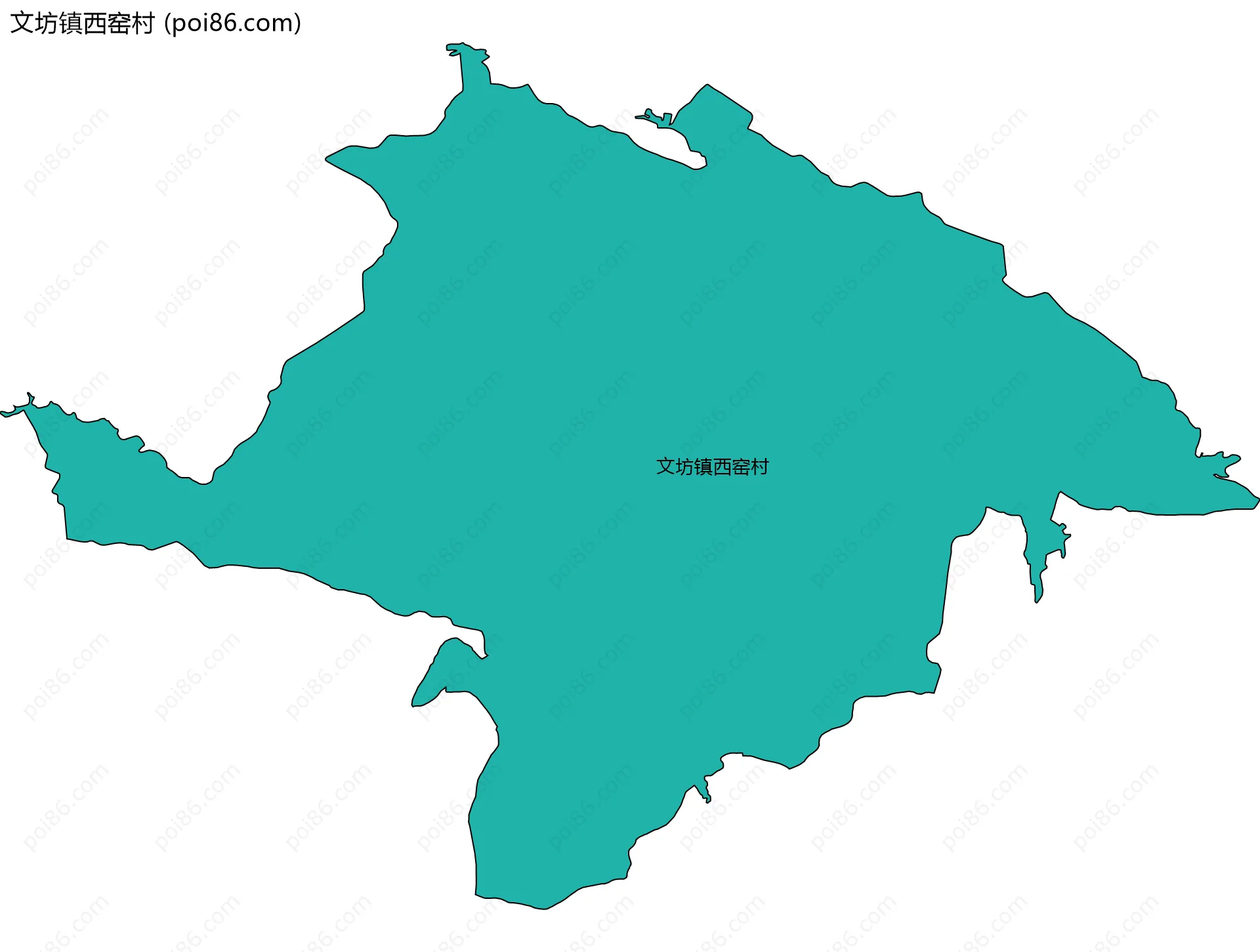 文坊镇西窑村边界地图