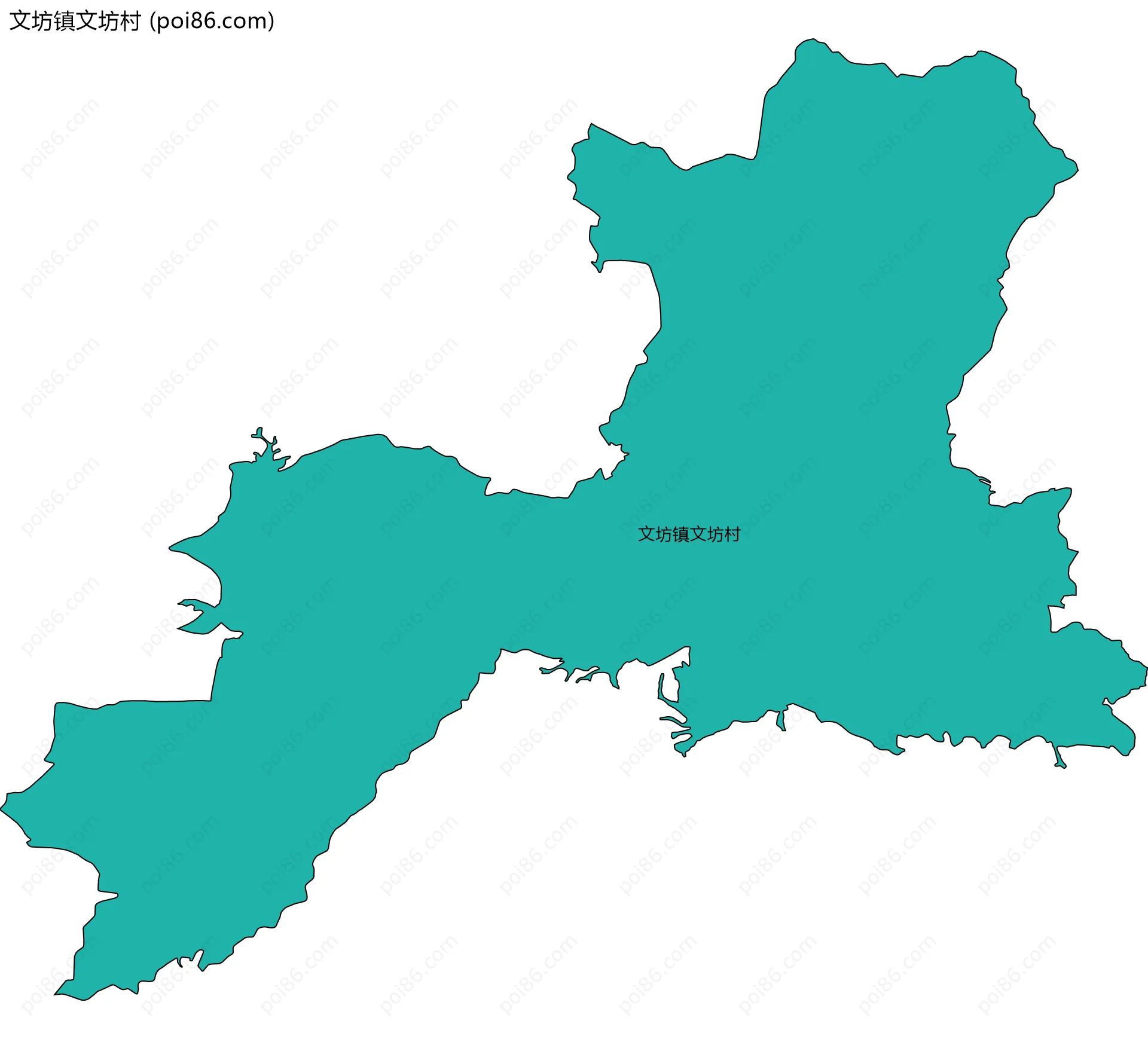 文坊镇文坊村边界地图