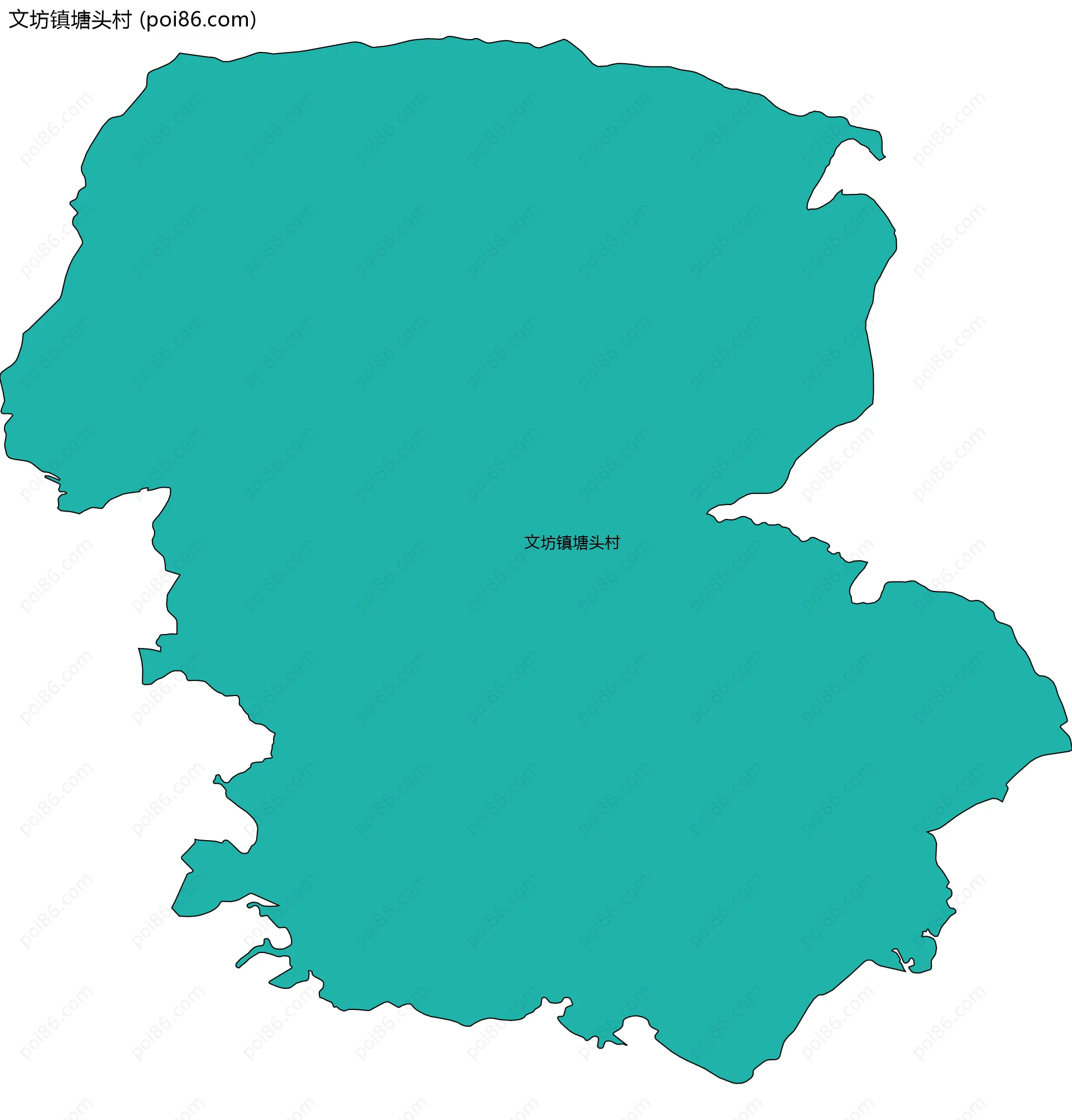文坊镇塘头村边界地图