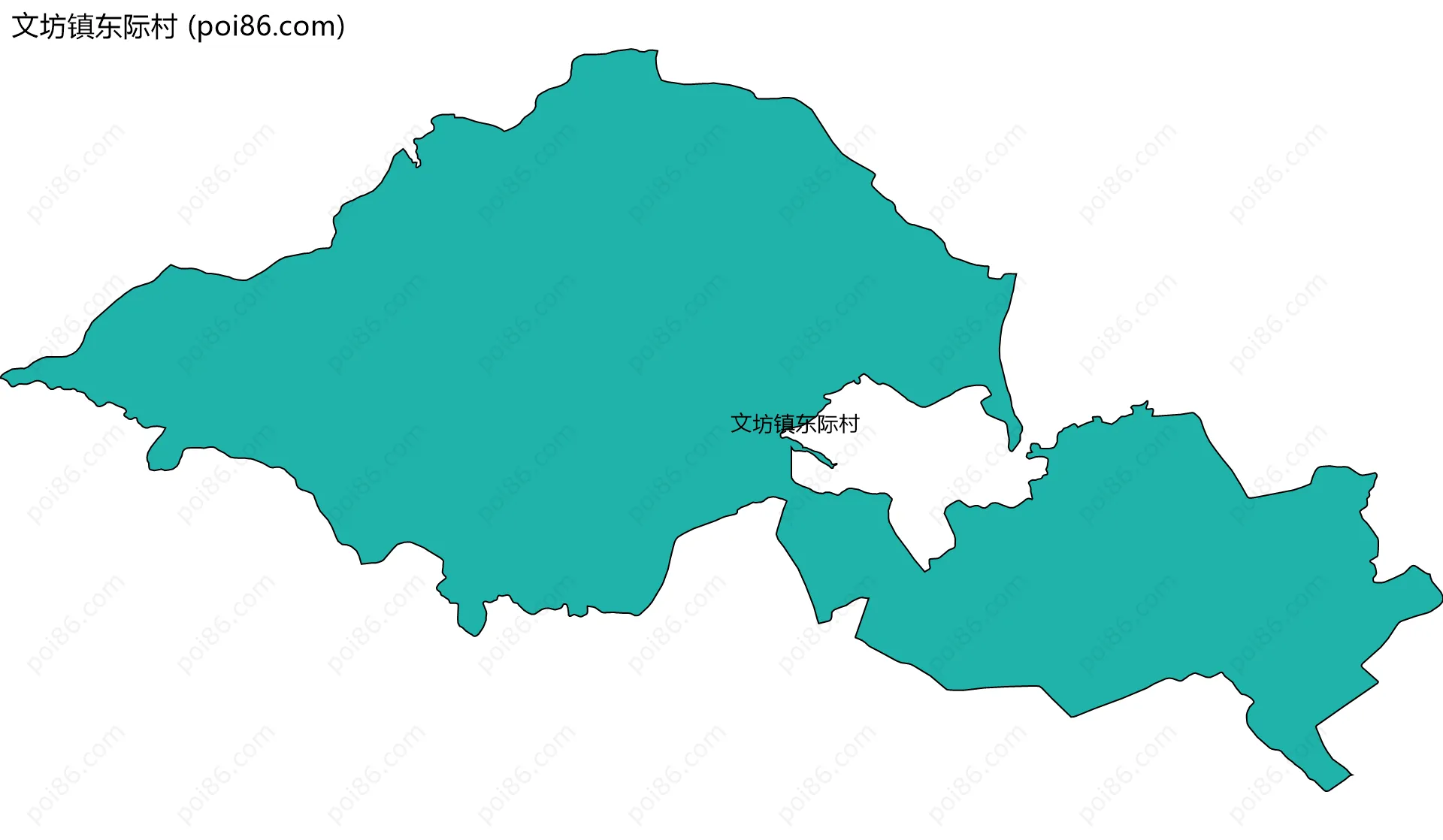 文坊镇东际村边界地图