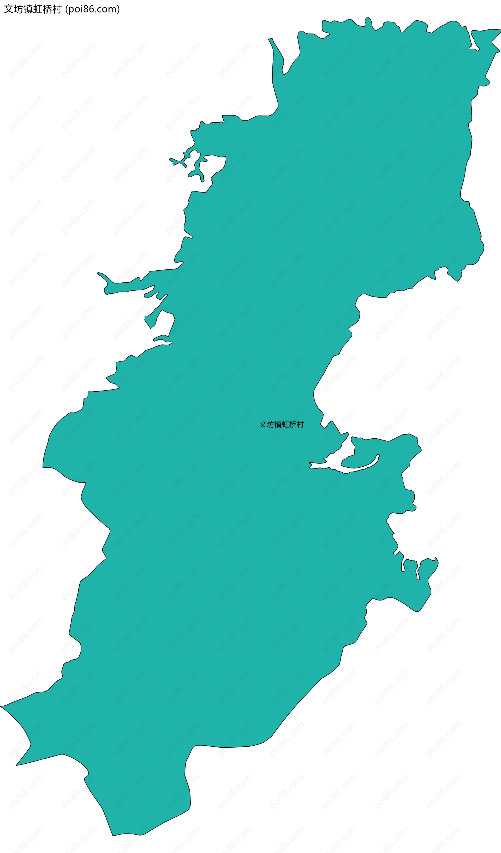 文坊镇虹桥村边界地图