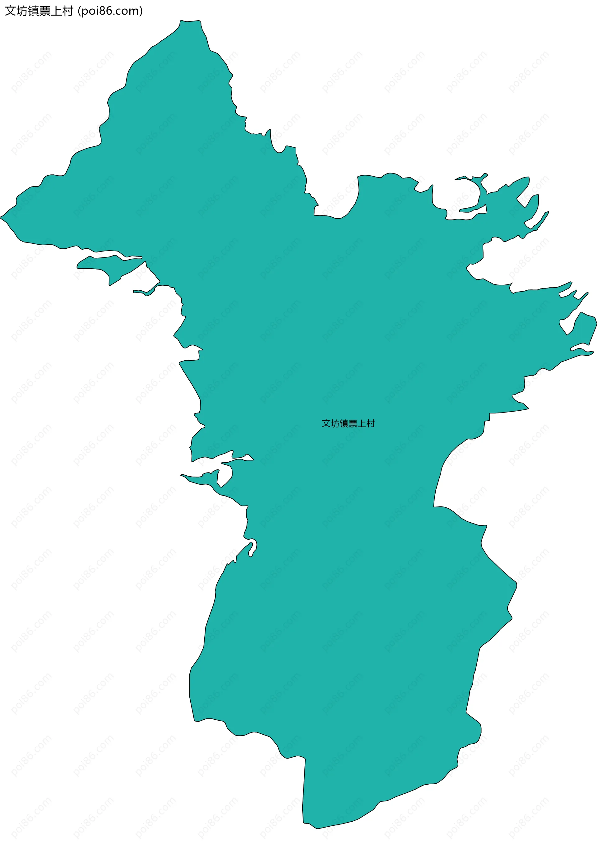 文坊镇票上村边界地图