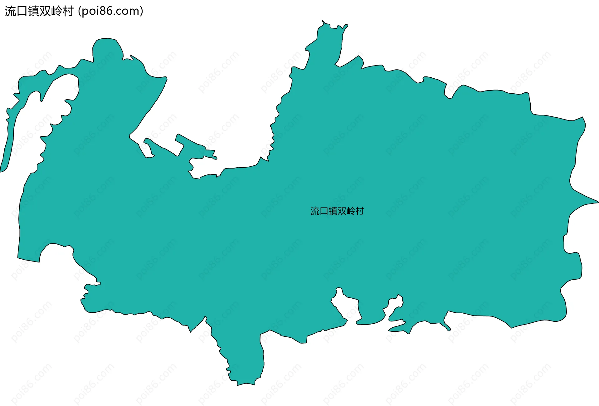 流口镇双岭村边界地图