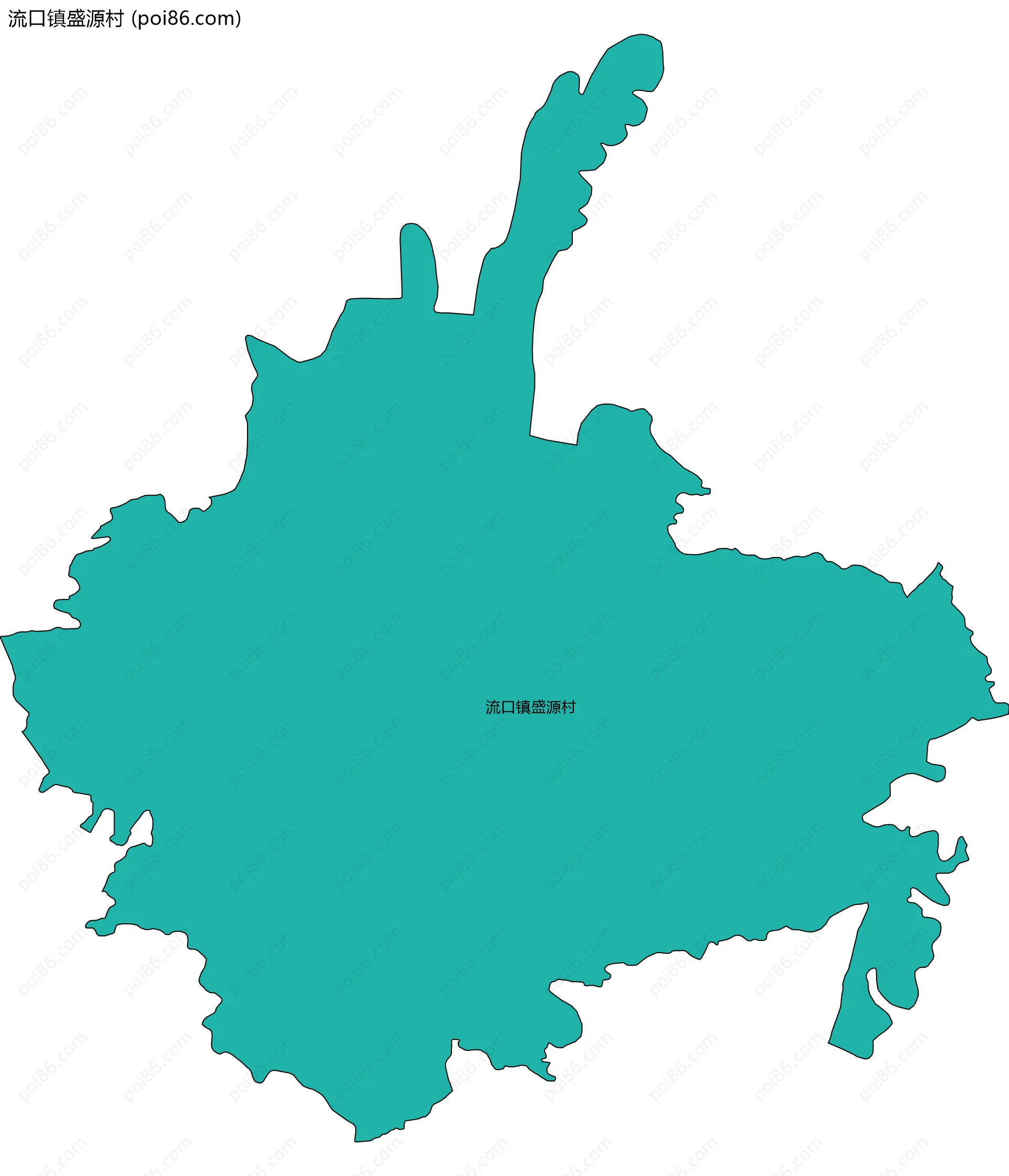 流口镇盛源村边界地图