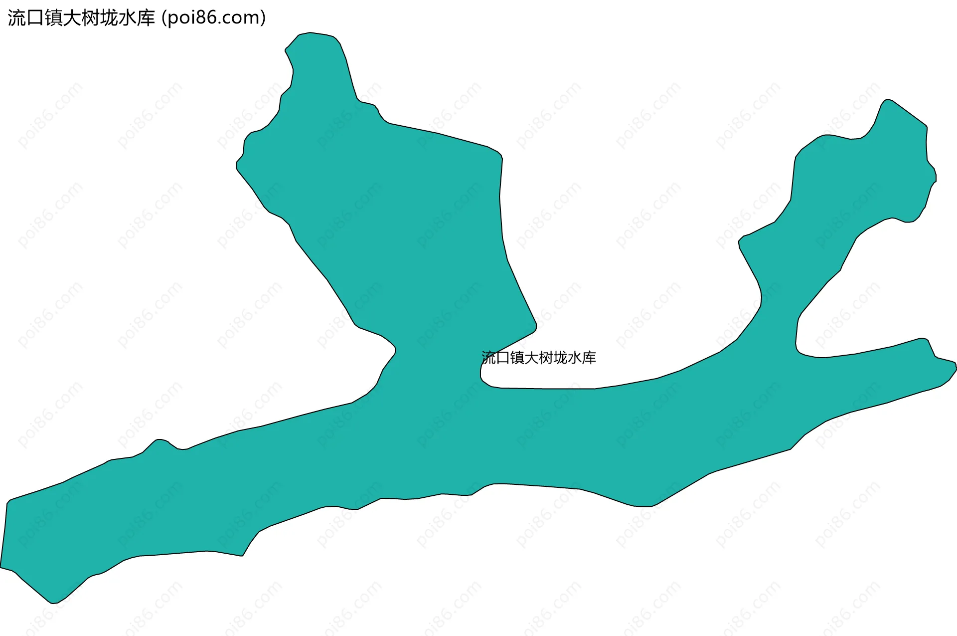 流口镇大树垅水库边界地图