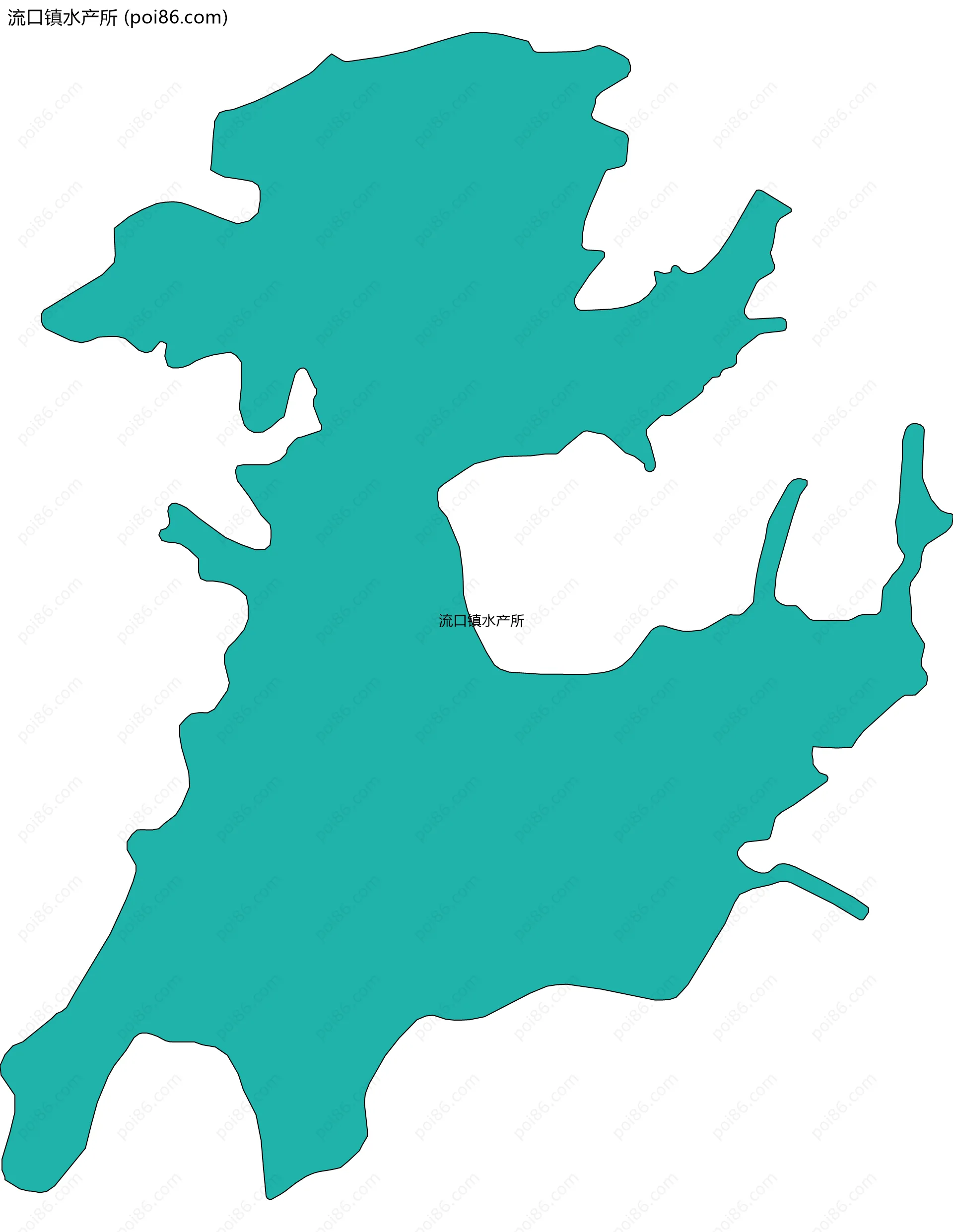 流口镇水产所边界地图