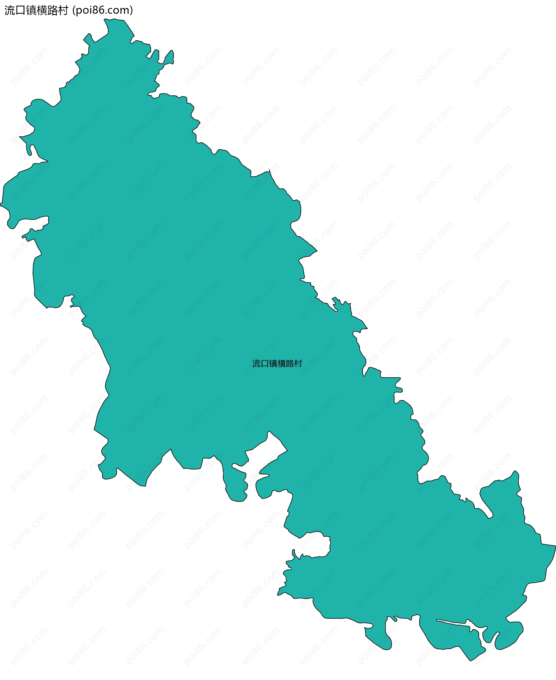 流口镇横路村边界地图