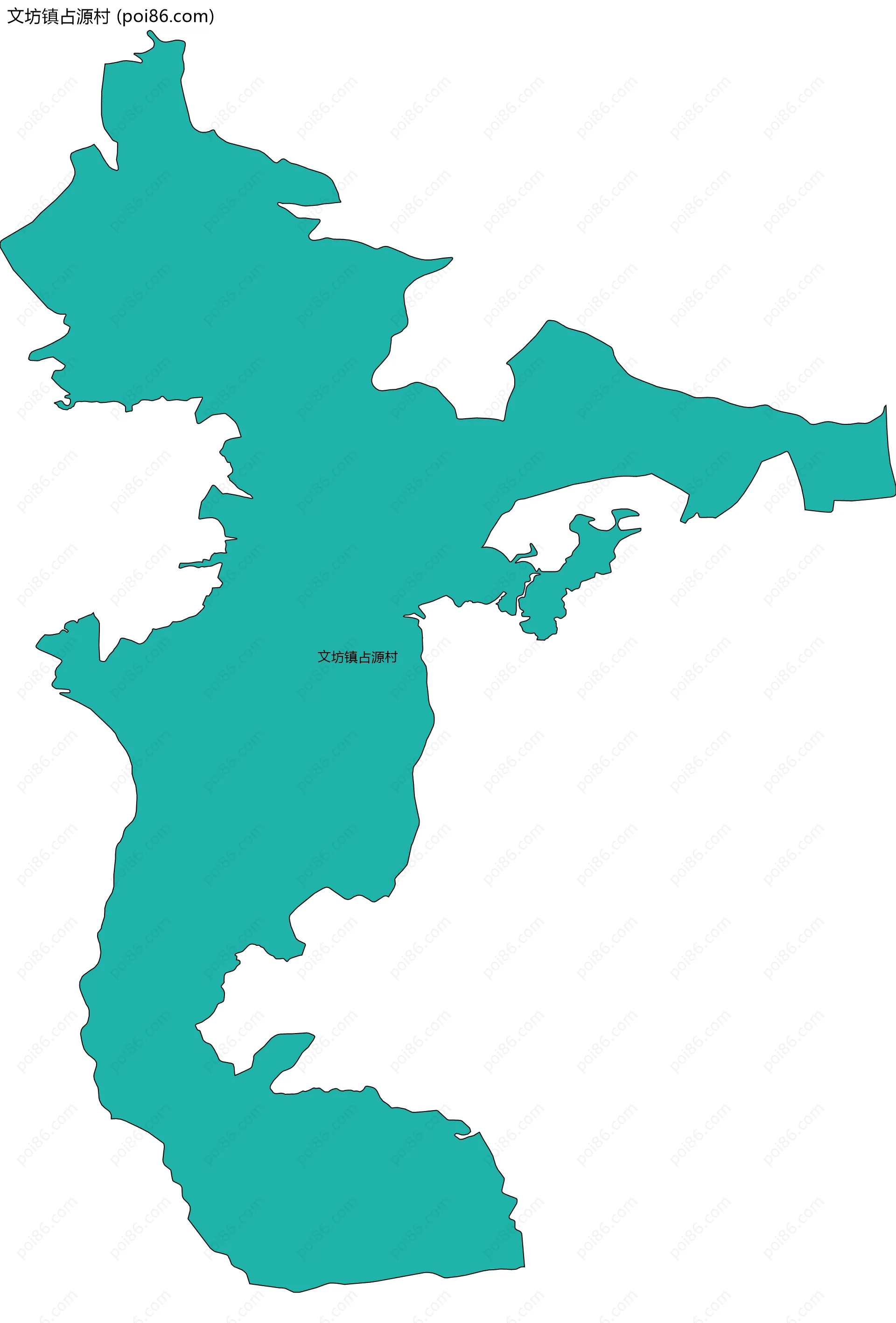 文坊镇占源村边界地图