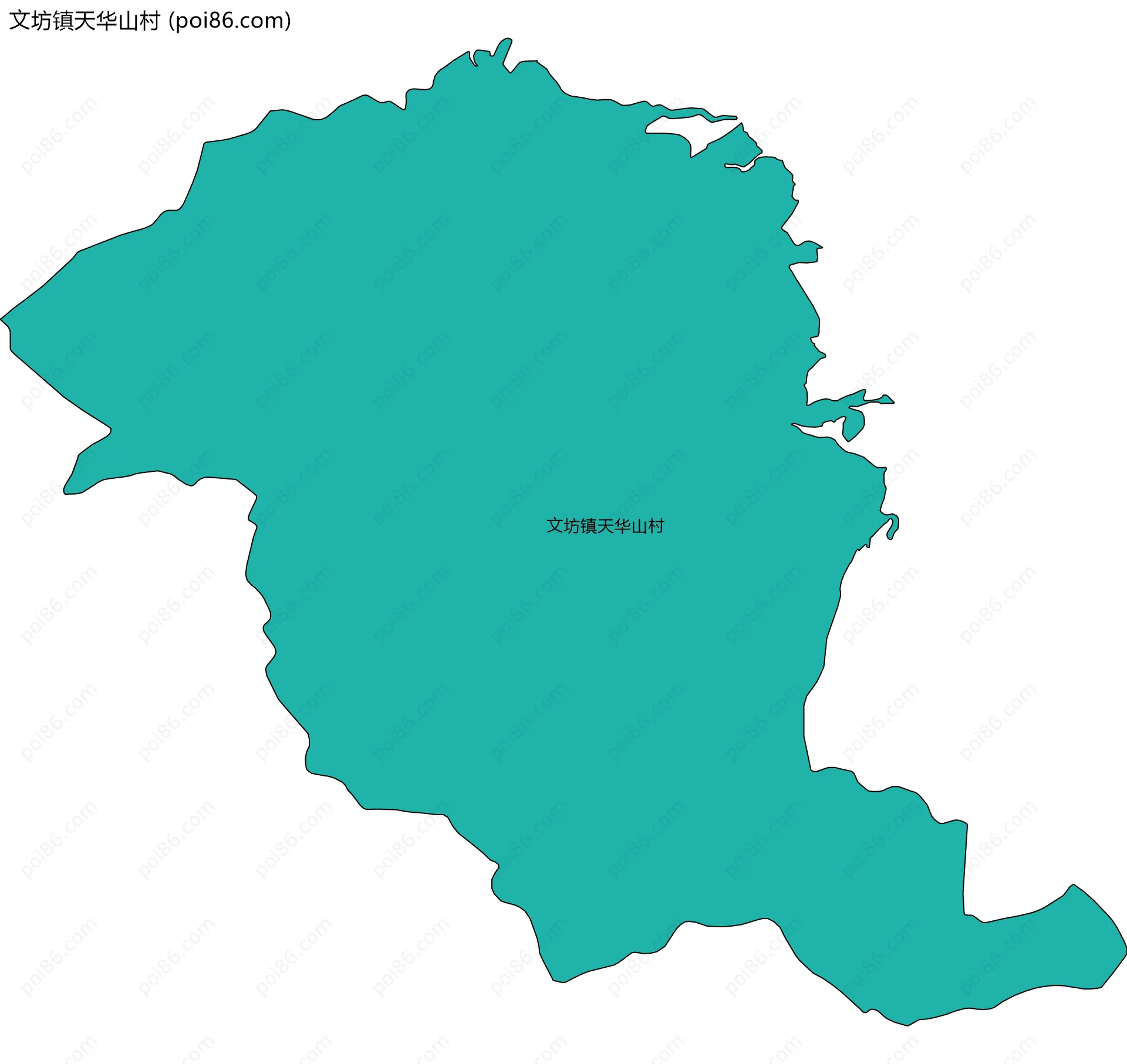 文坊镇天华山村边界地图