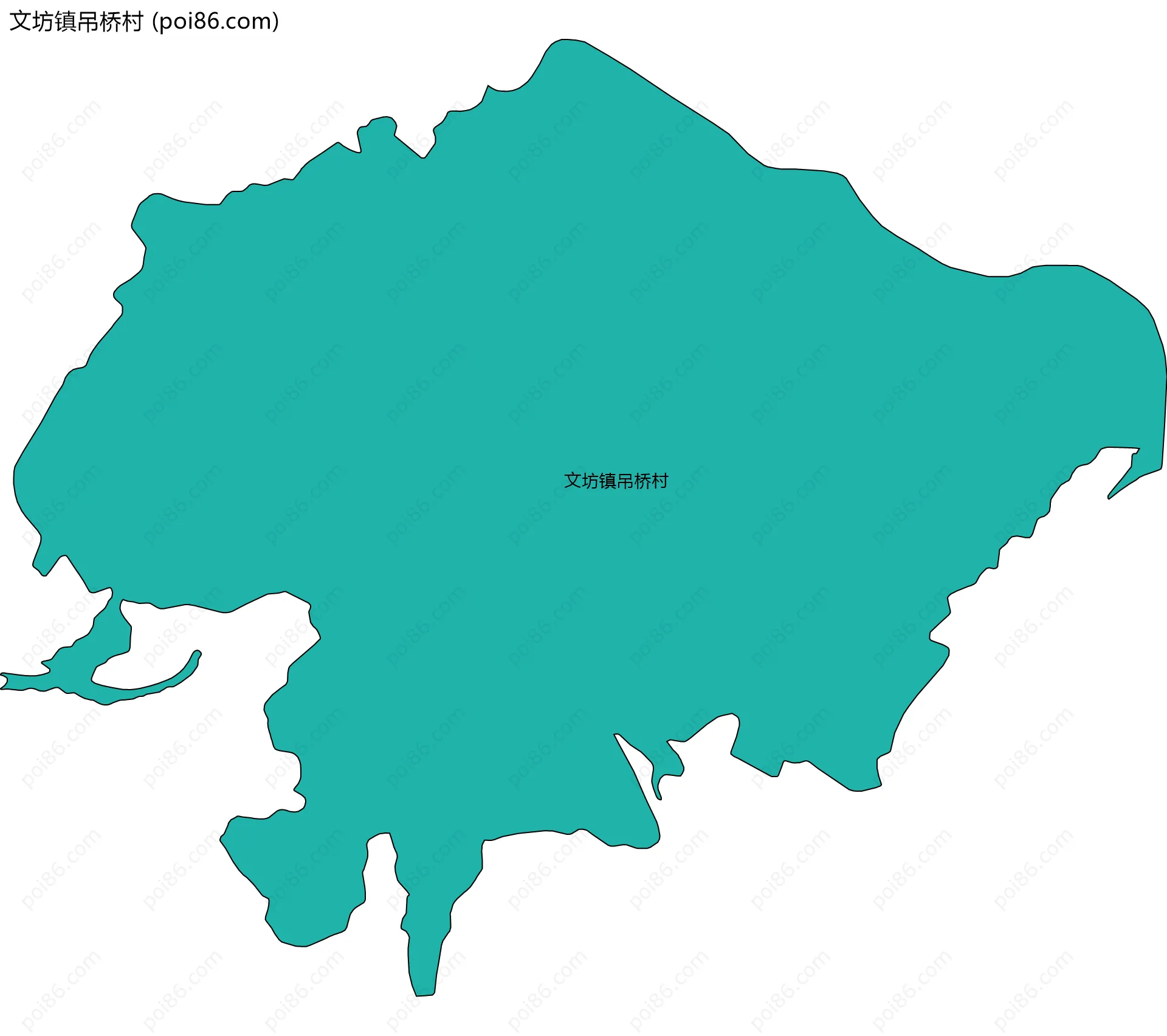 文坊镇吊桥村边界地图