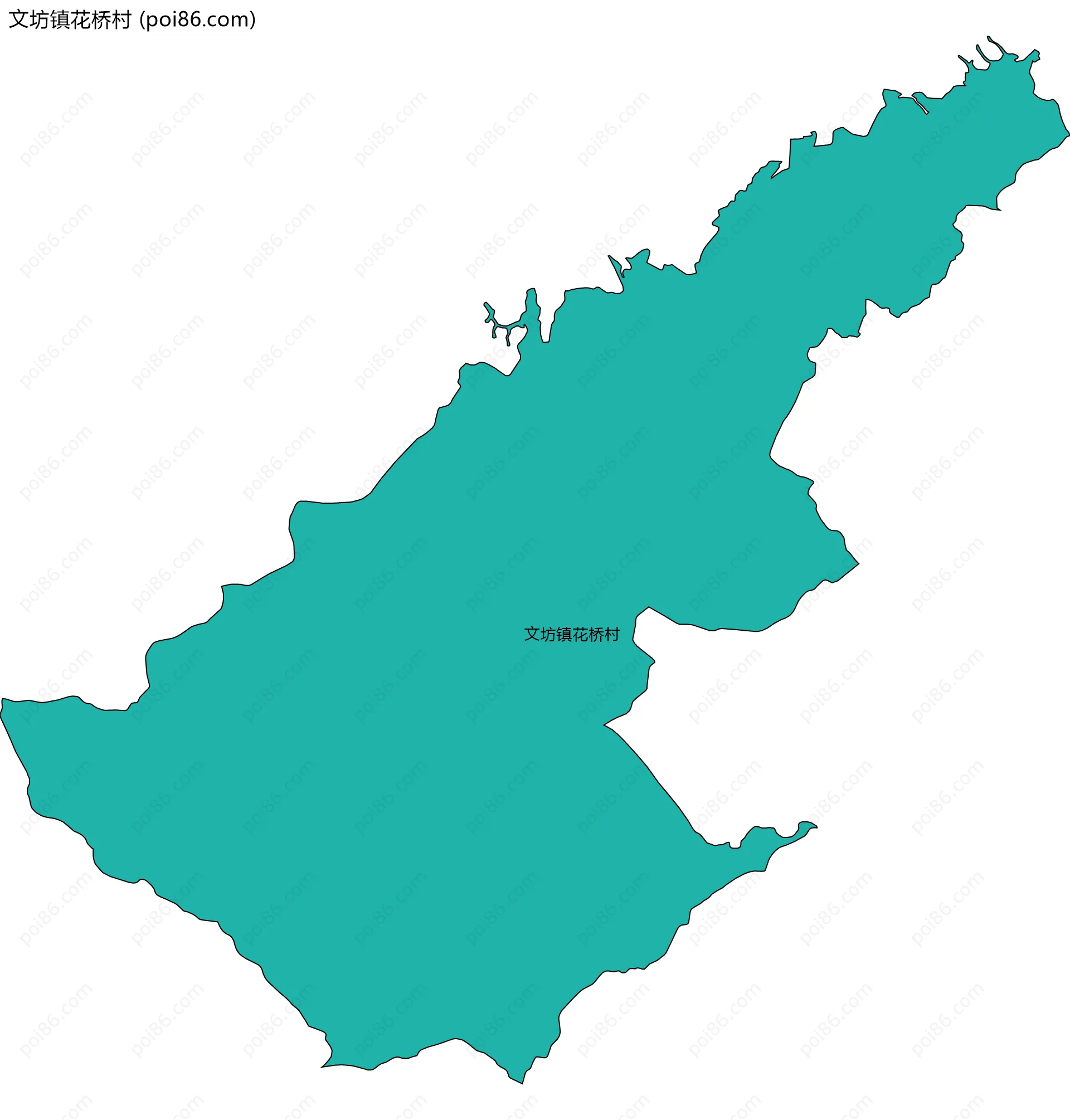 文坊镇花桥村边界地图