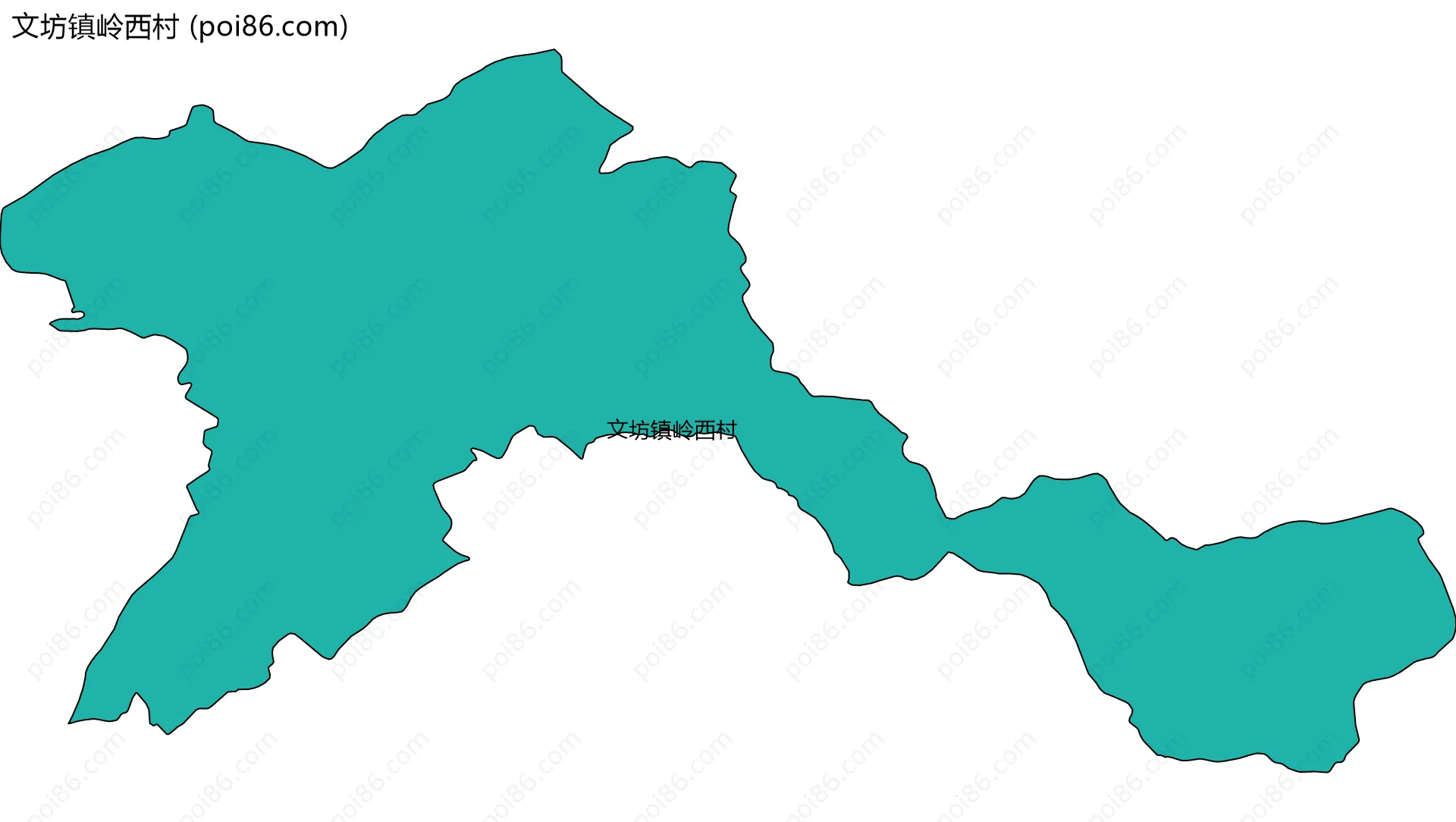 文坊镇岭西村边界地图