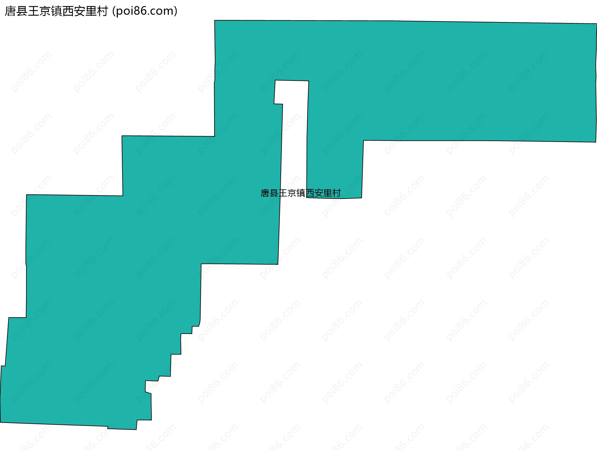 唐县王京镇西安里村边界地图