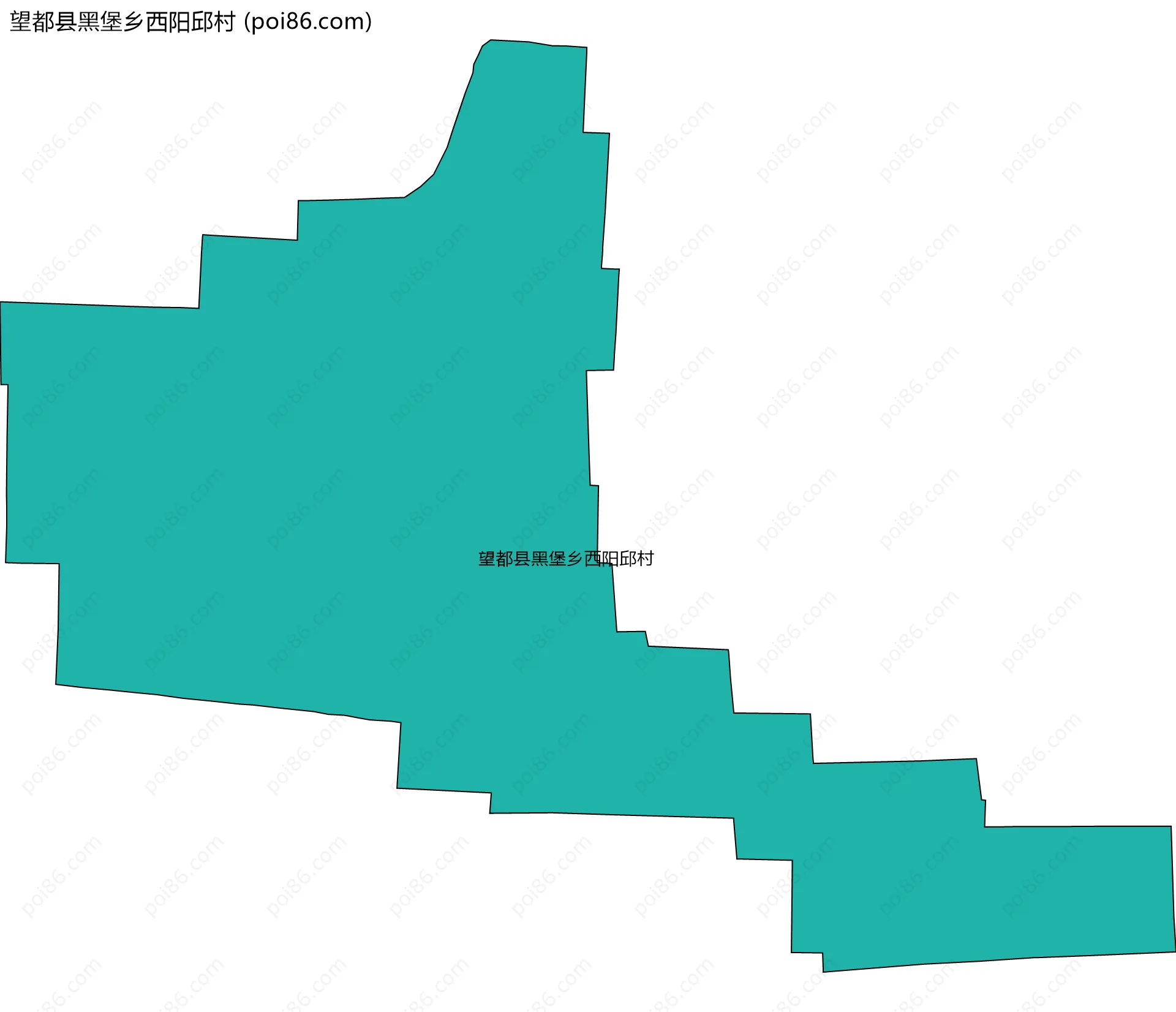 望都县黑堡乡西阳邱村边界地图