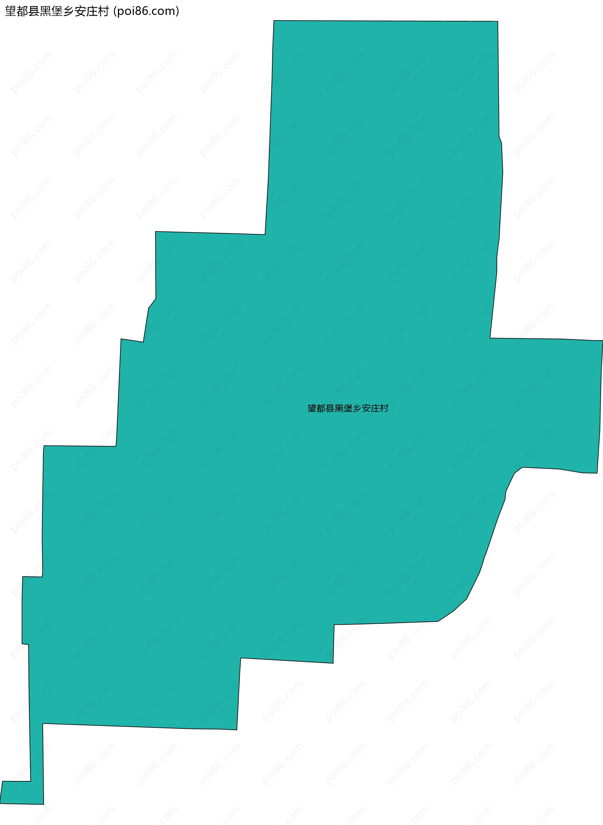 望都县黑堡乡安庄村边界地图