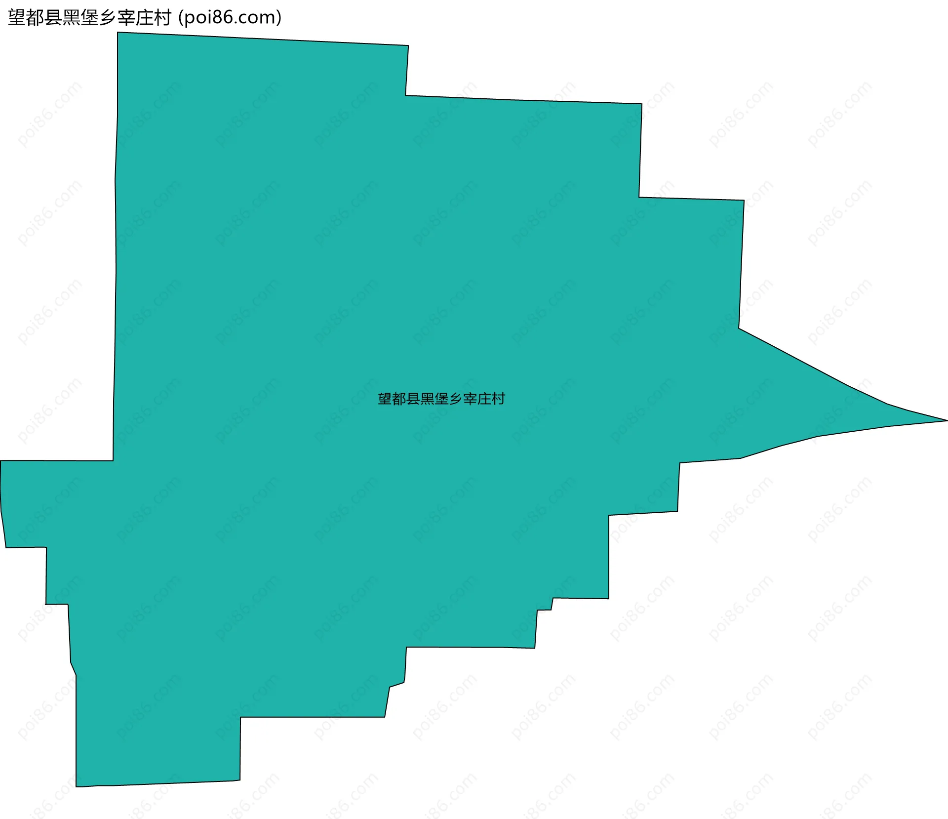 望都县黑堡乡宰庄村边界地图
