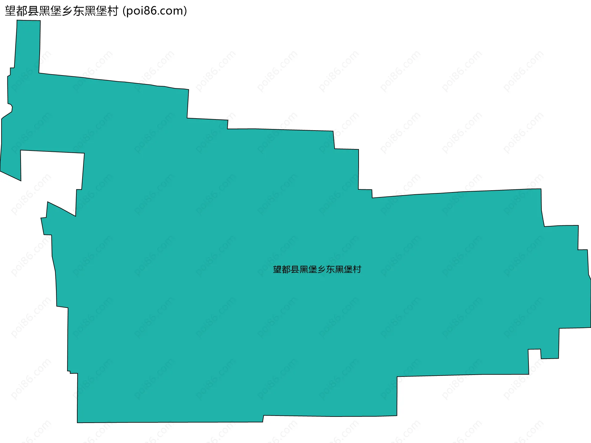 望都县黑堡乡东黑堡村边界地图