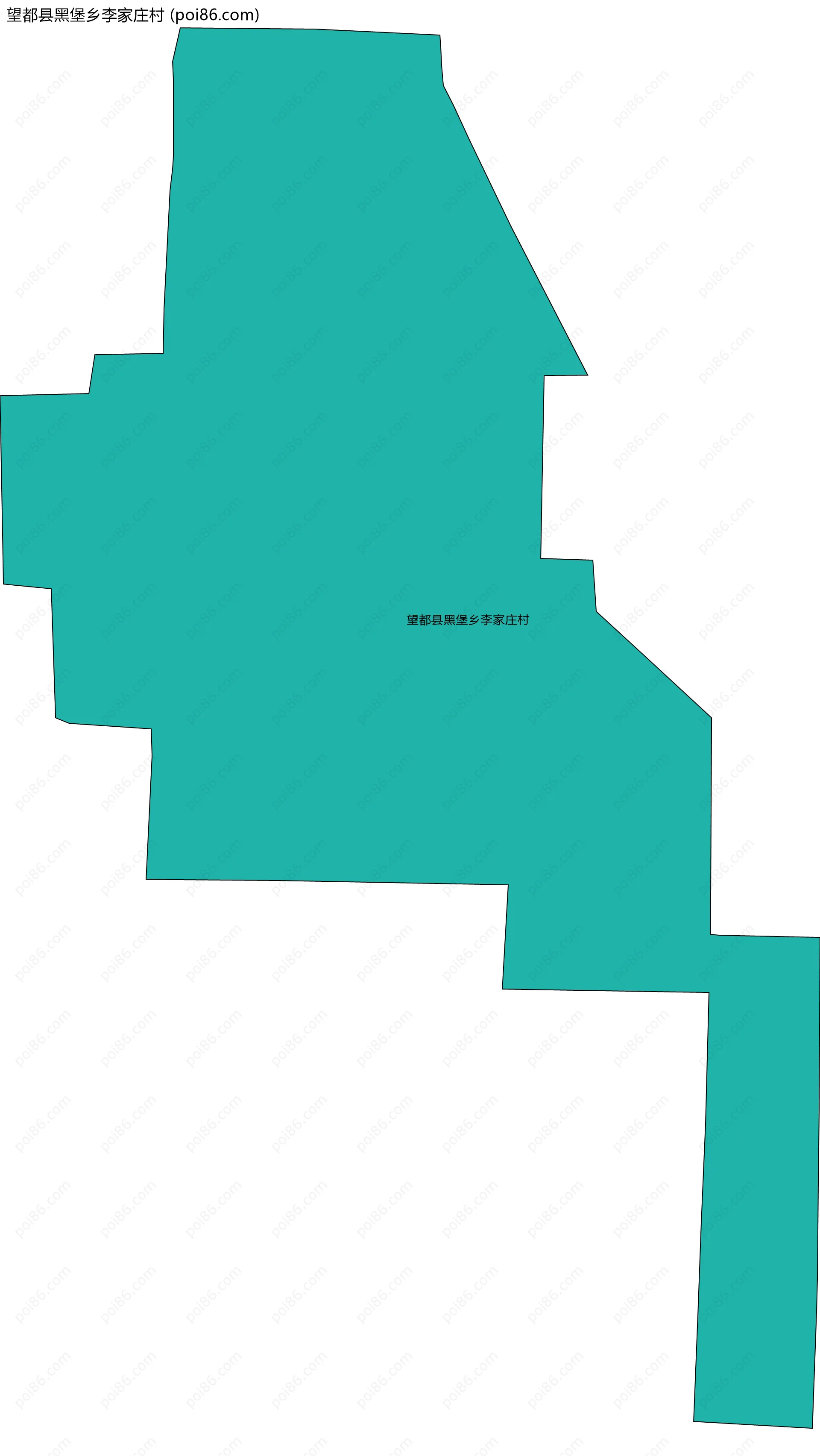 望都县黑堡乡李家庄村边界地图