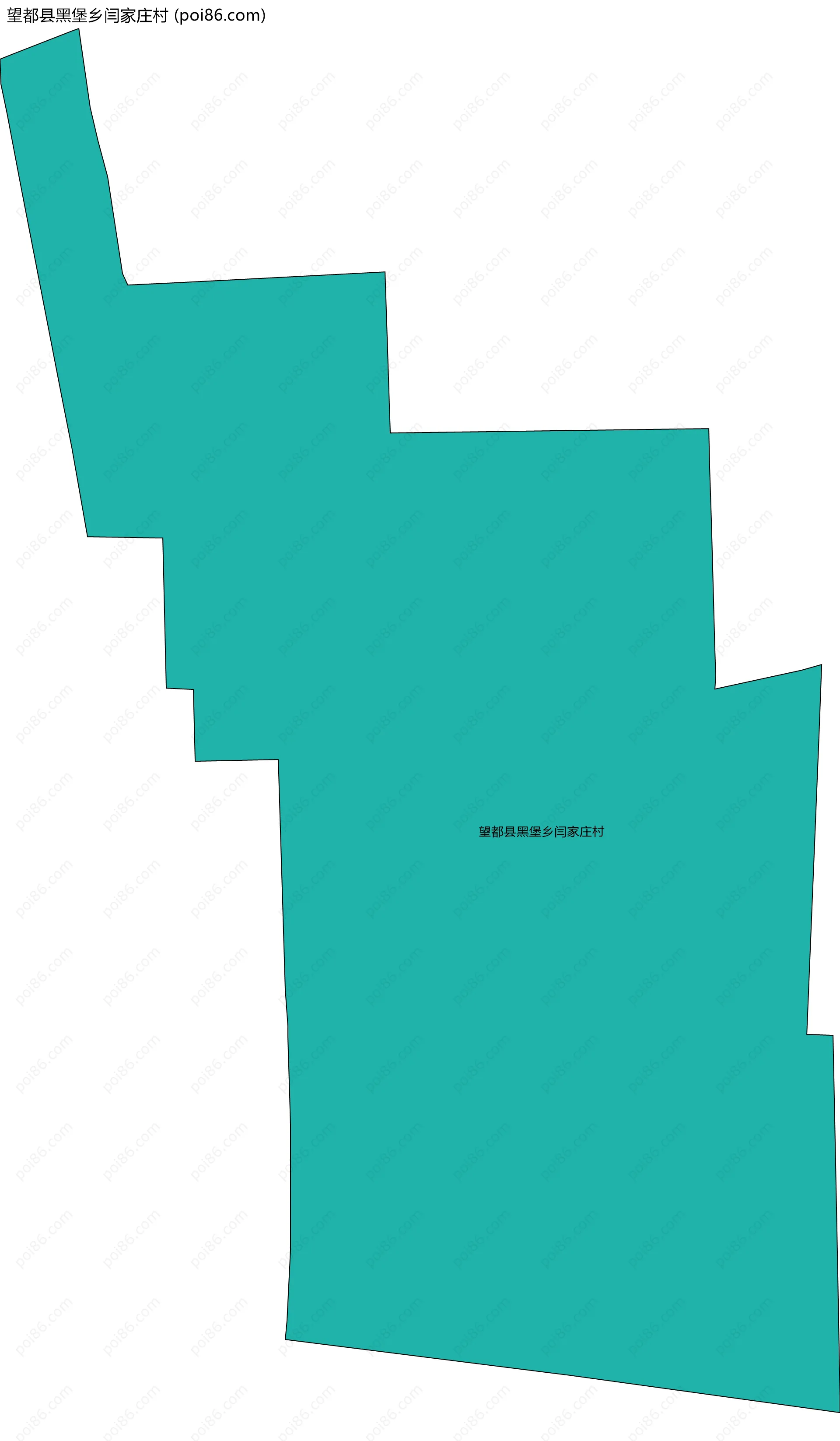 望都县黑堡乡闫家庄村边界地图