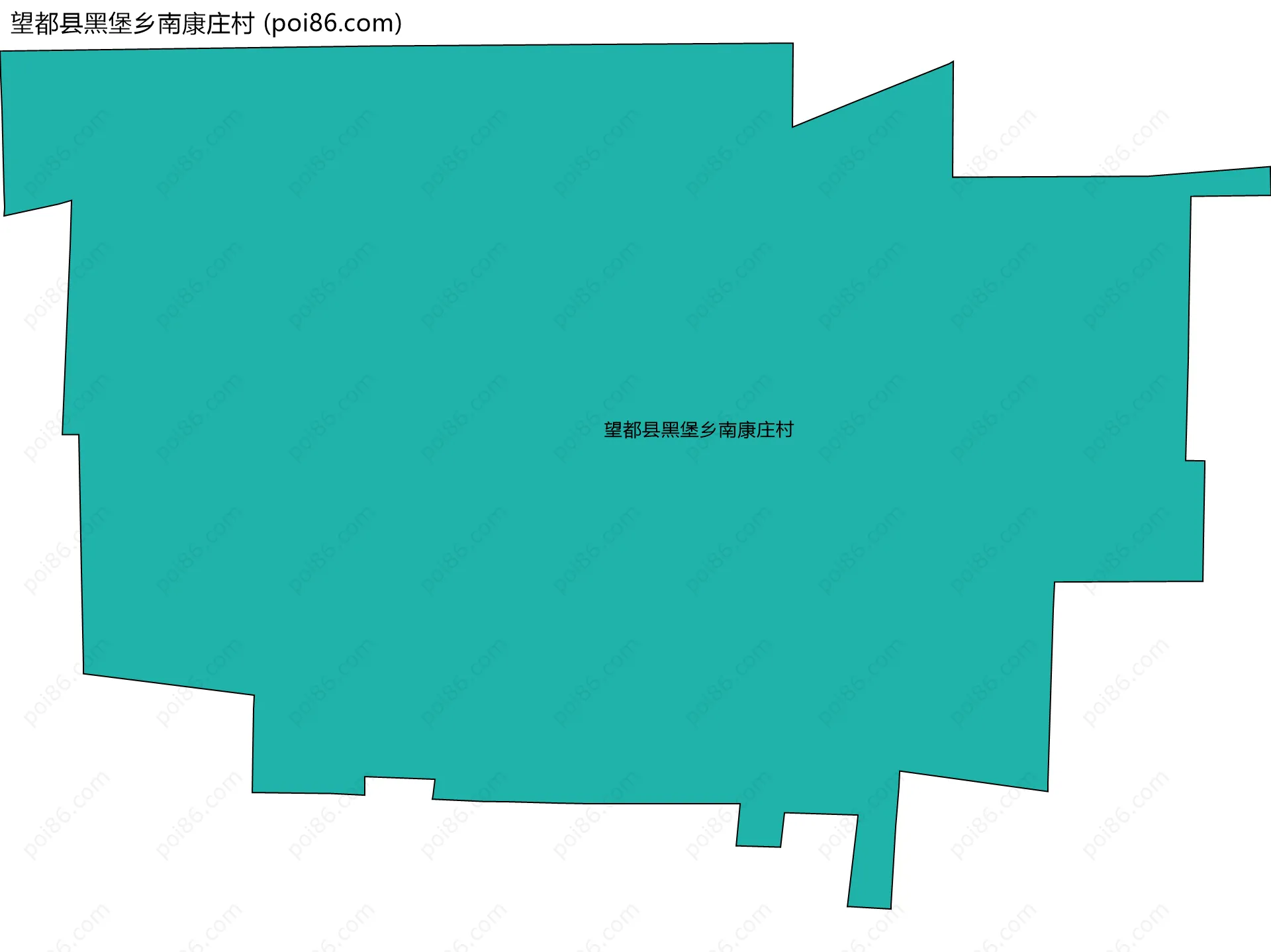 望都县黑堡乡南康庄村边界地图