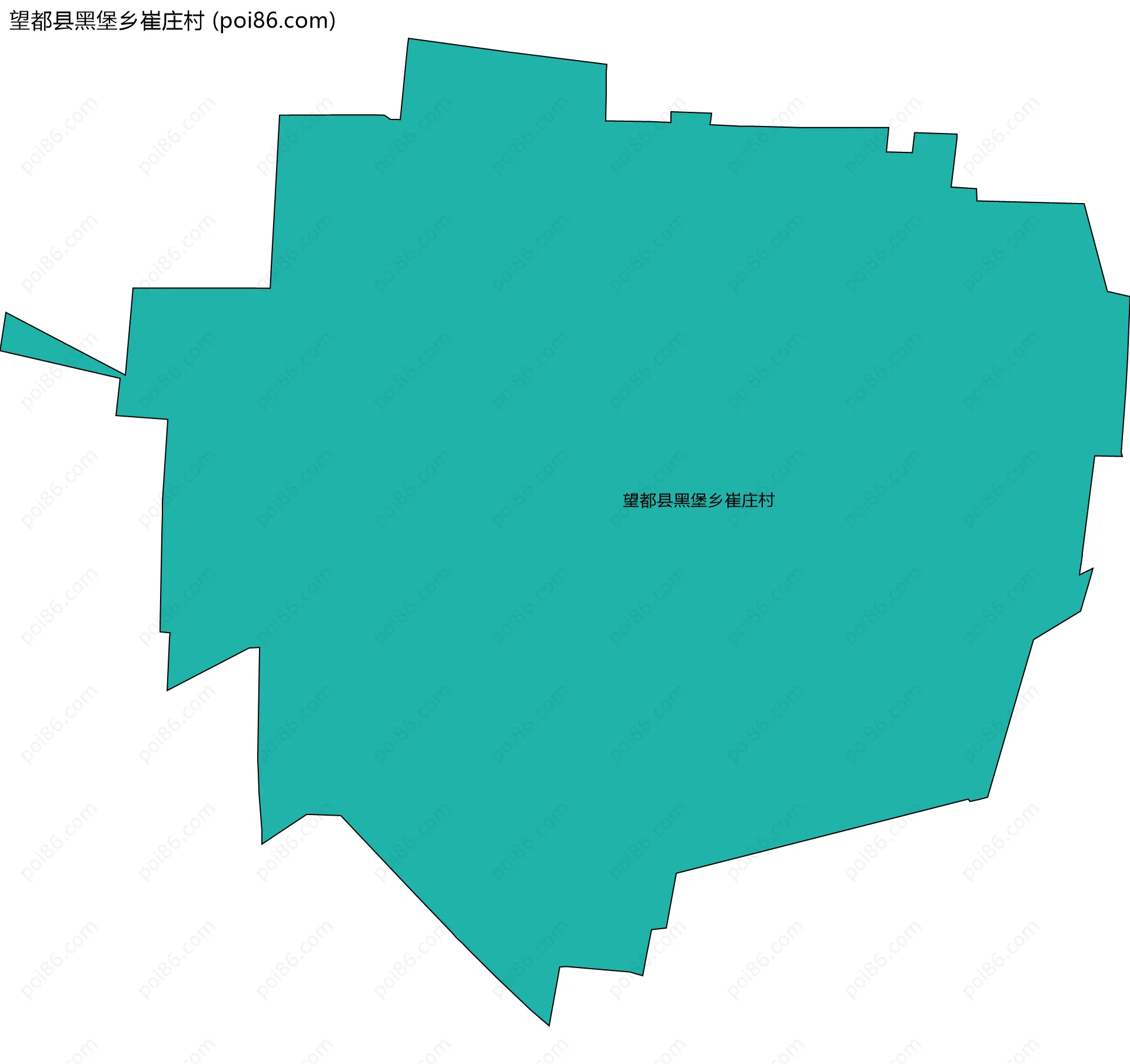 望都县黑堡乡崔庄村边界地图