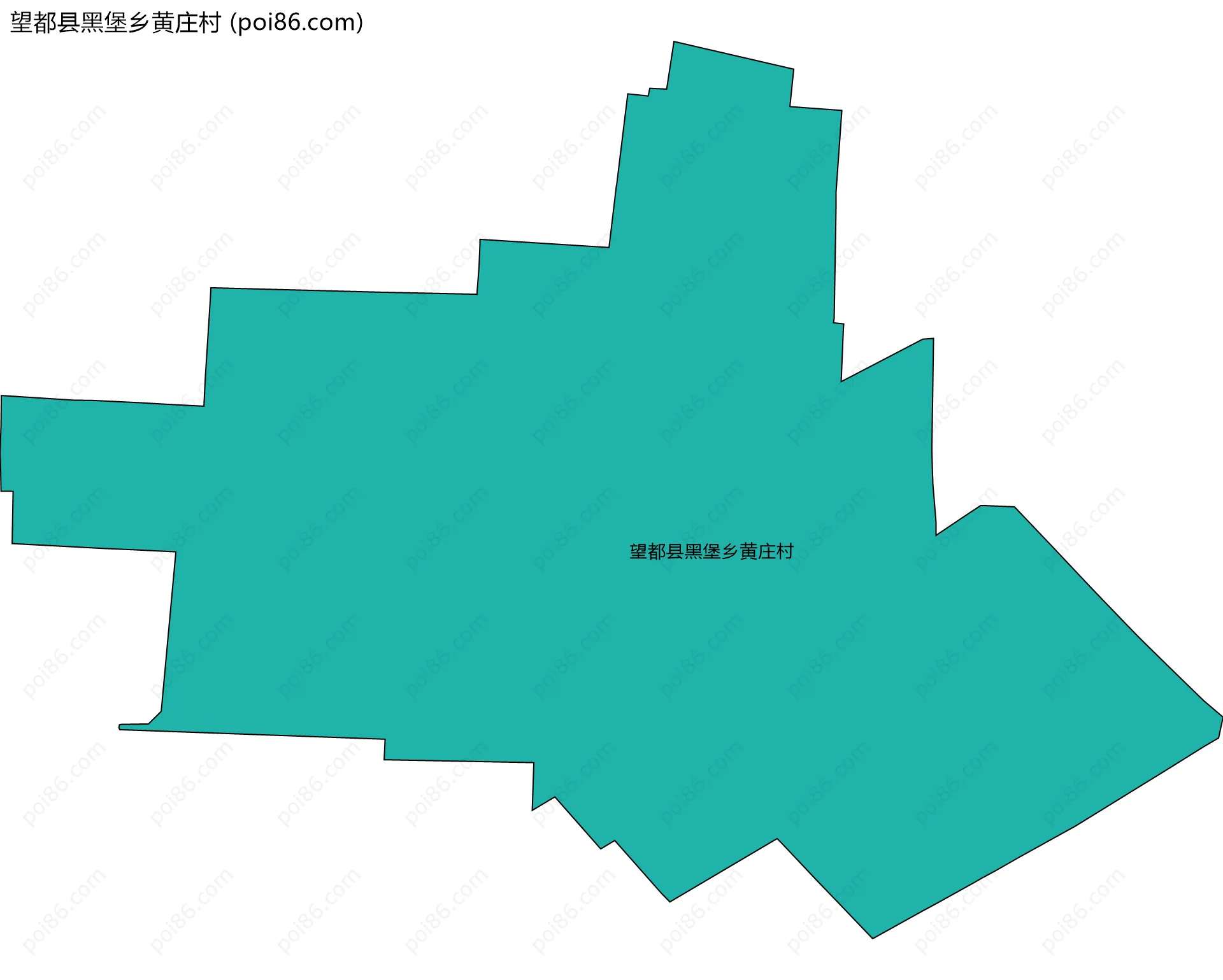 望都县黑堡乡黄庄村边界地图