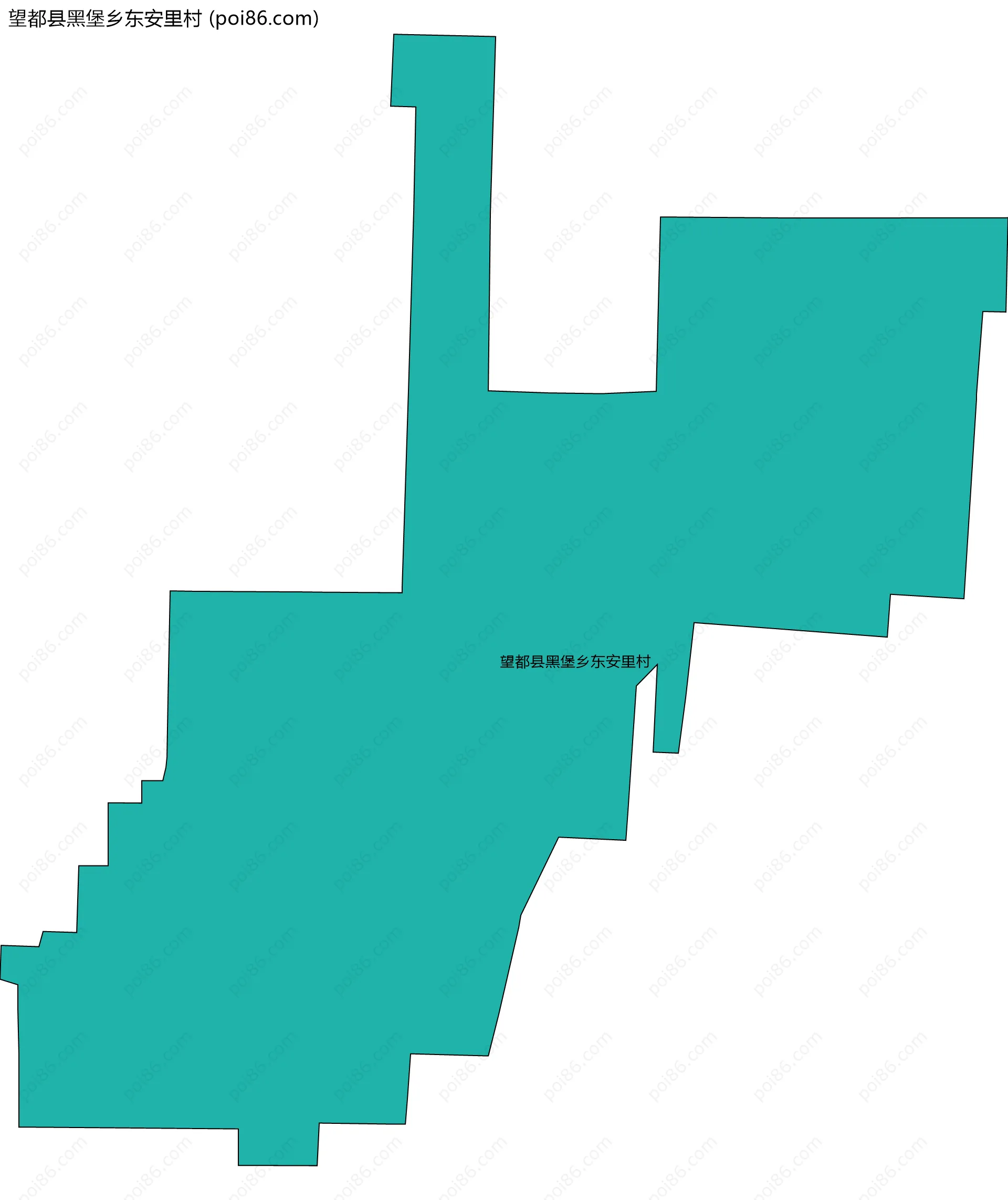 望都县黑堡乡东安里村边界地图