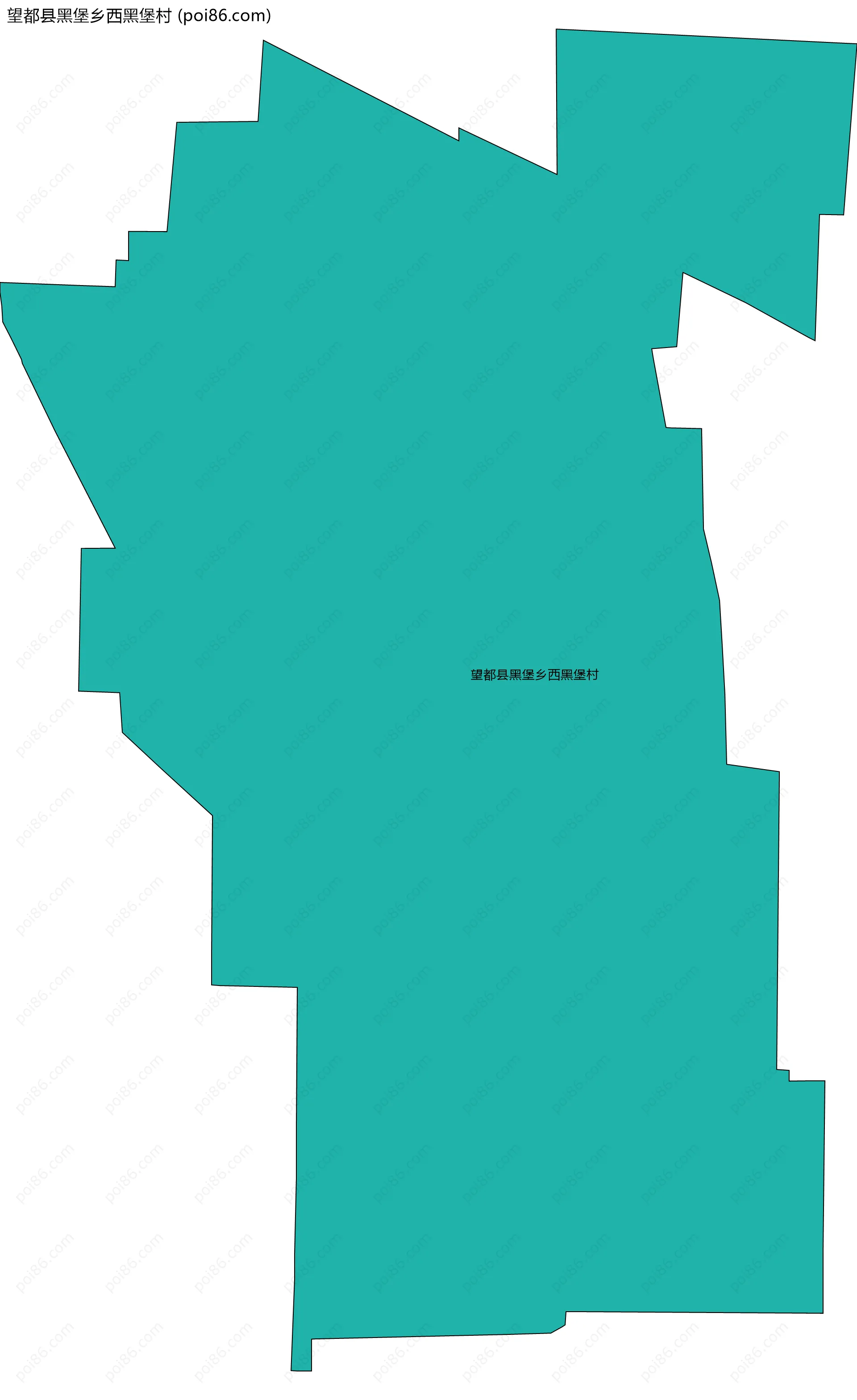 望都县黑堡乡西黑堡村边界地图