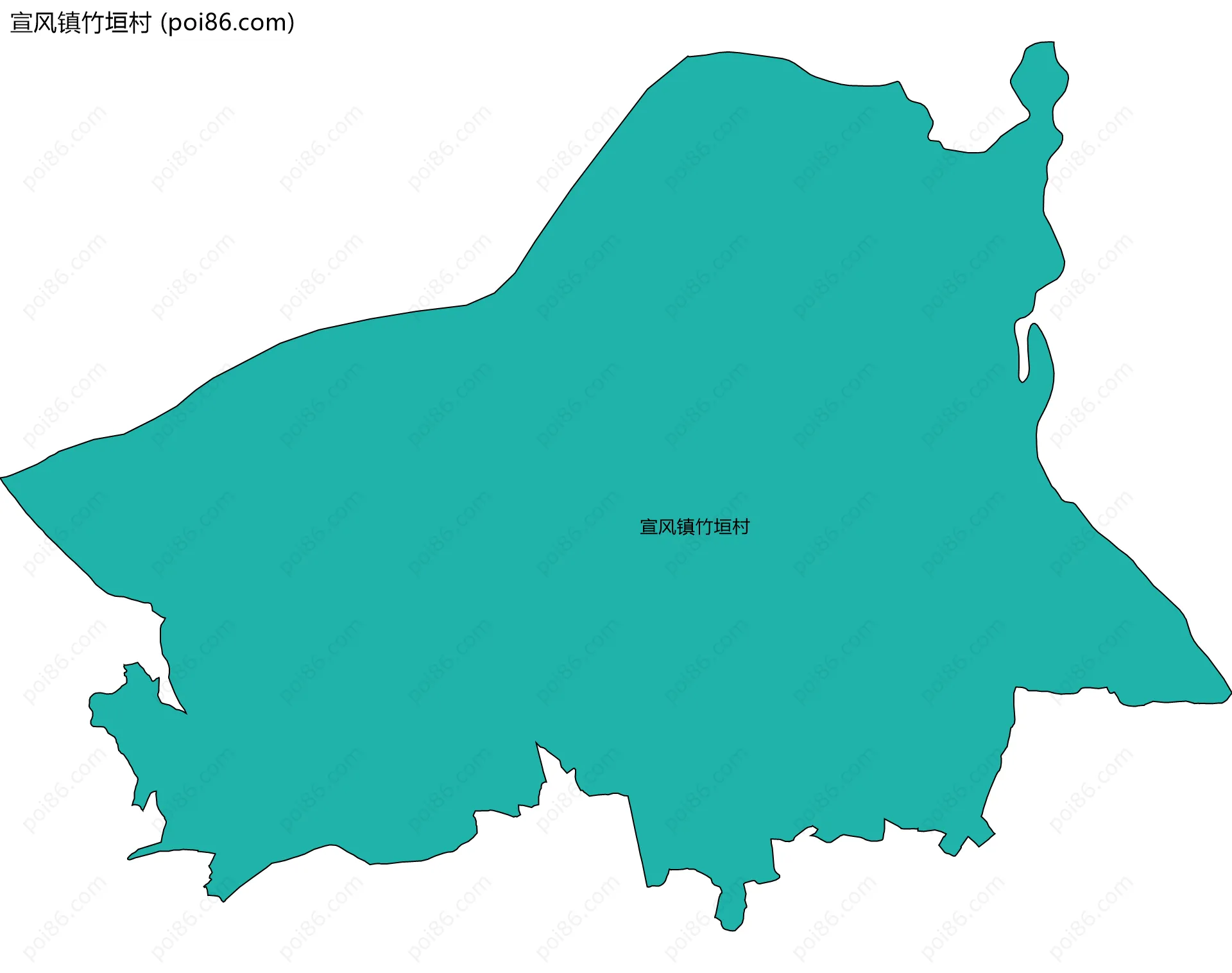 宣风镇竹垣村边界地图