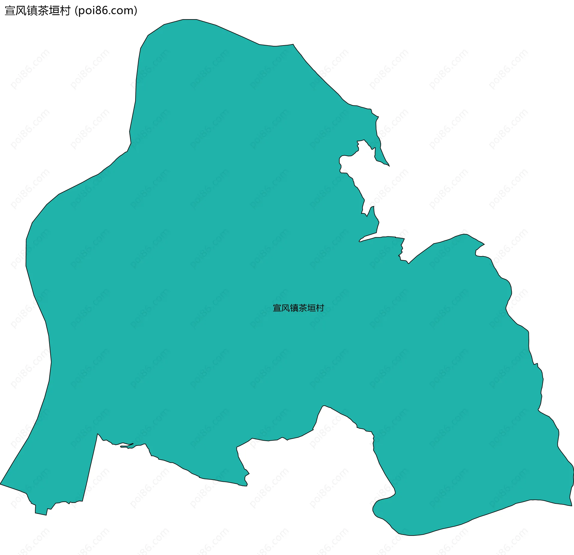 宣风镇茶垣村边界地图
