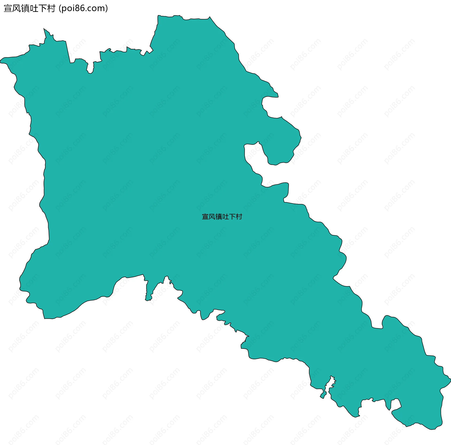 宣风镇吐下村边界地图