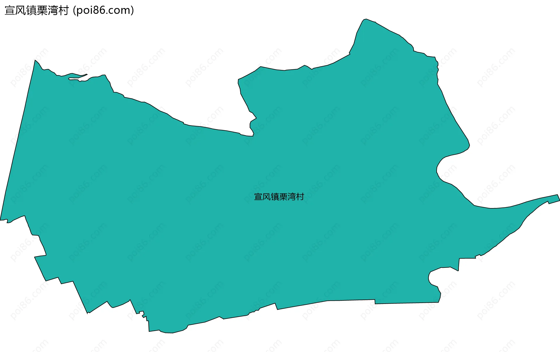 宣风镇栗湾村边界地图