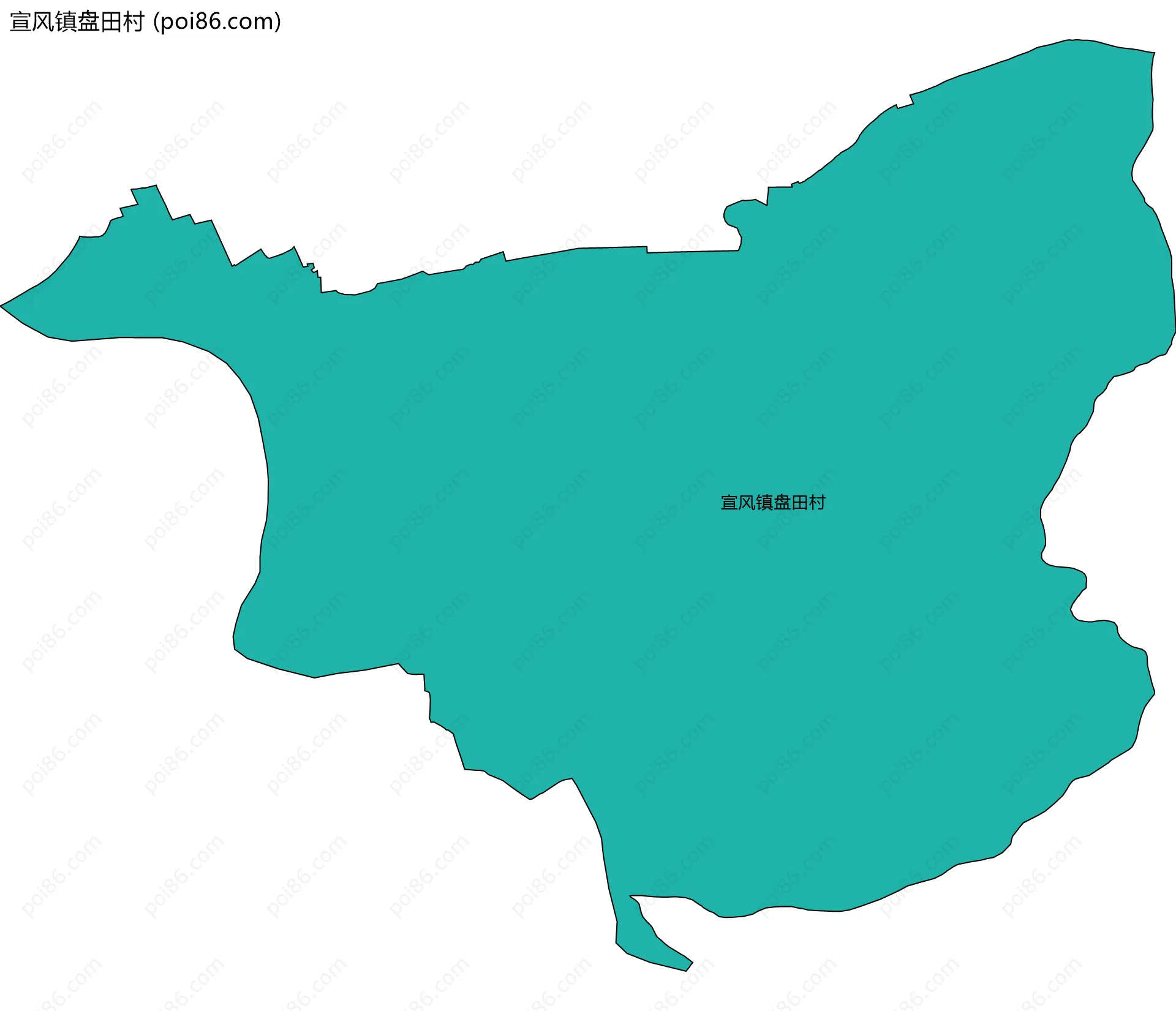 宣风镇盘田村边界地图