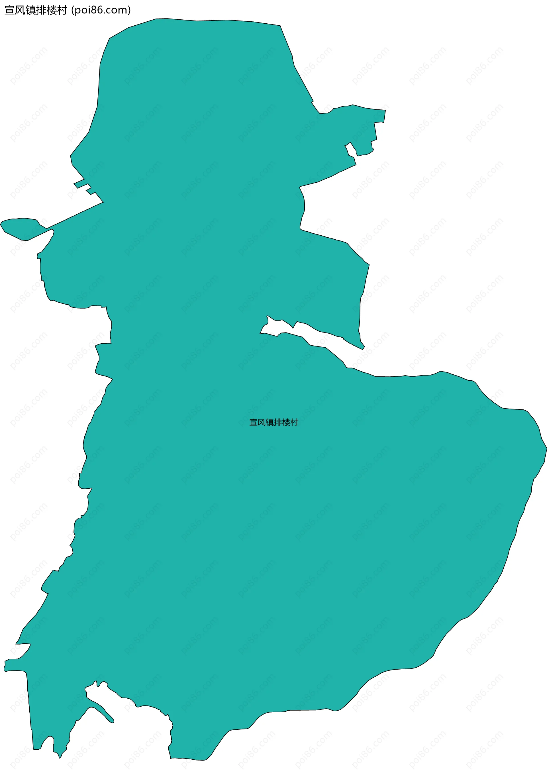 宣风镇排楼村边界地图
