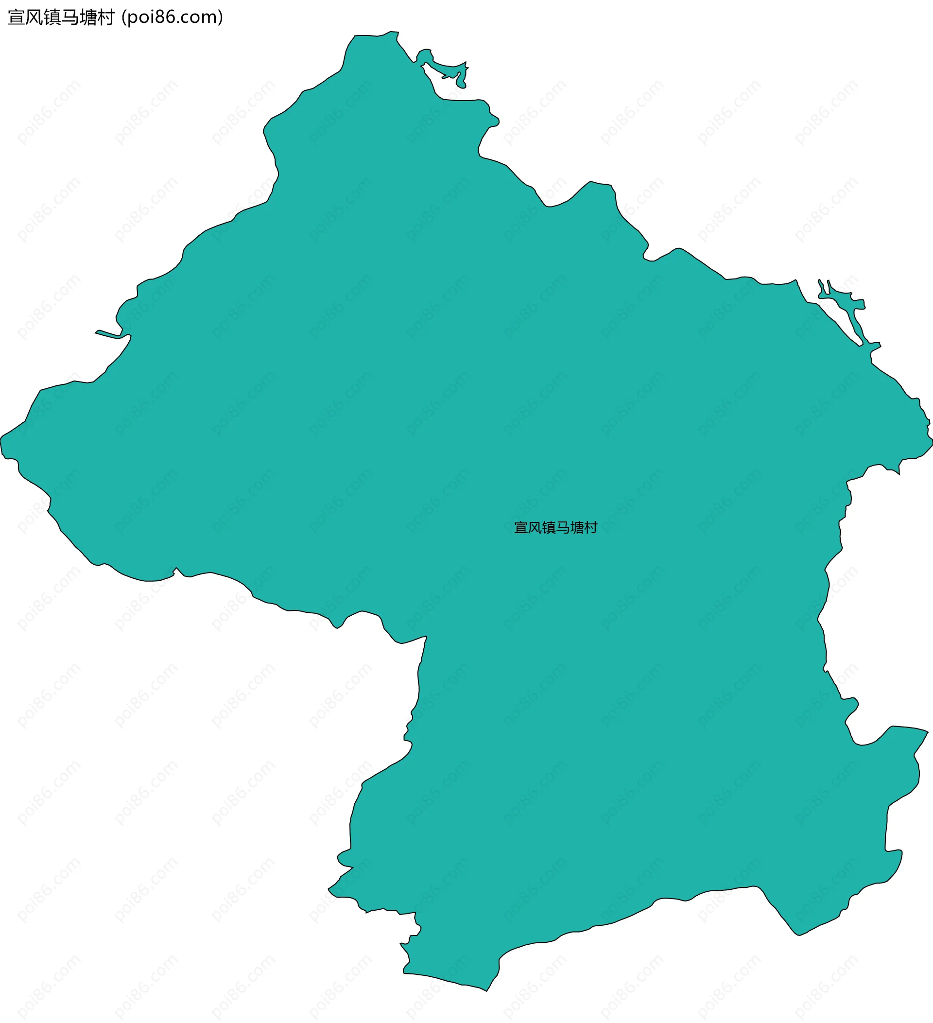 宣风镇马塘村边界地图