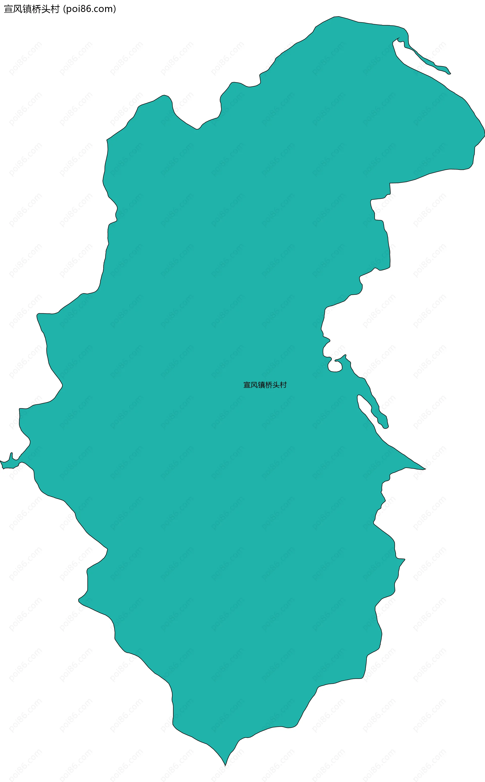 宣风镇桥头村边界地图