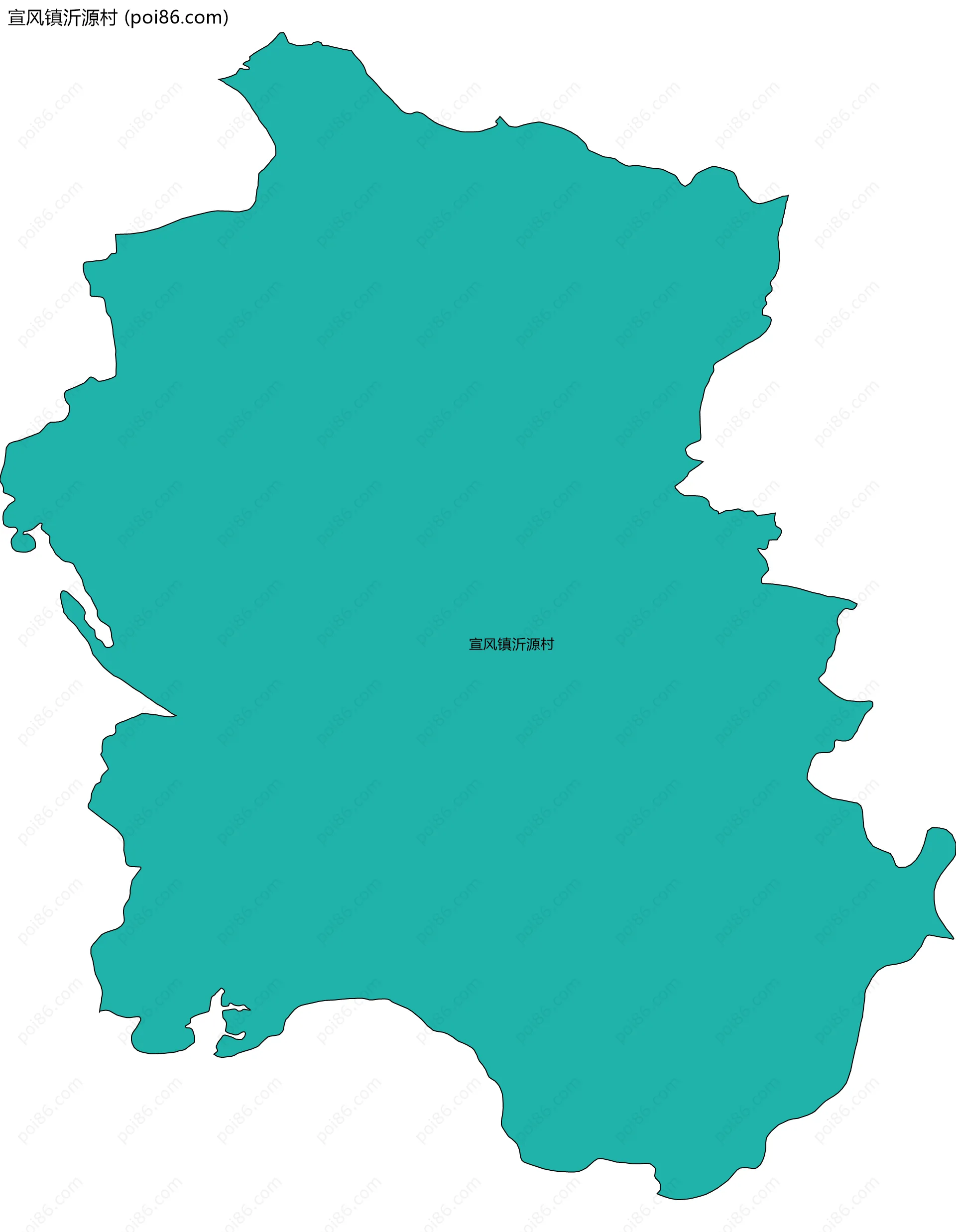 宣风镇沂源村边界地图