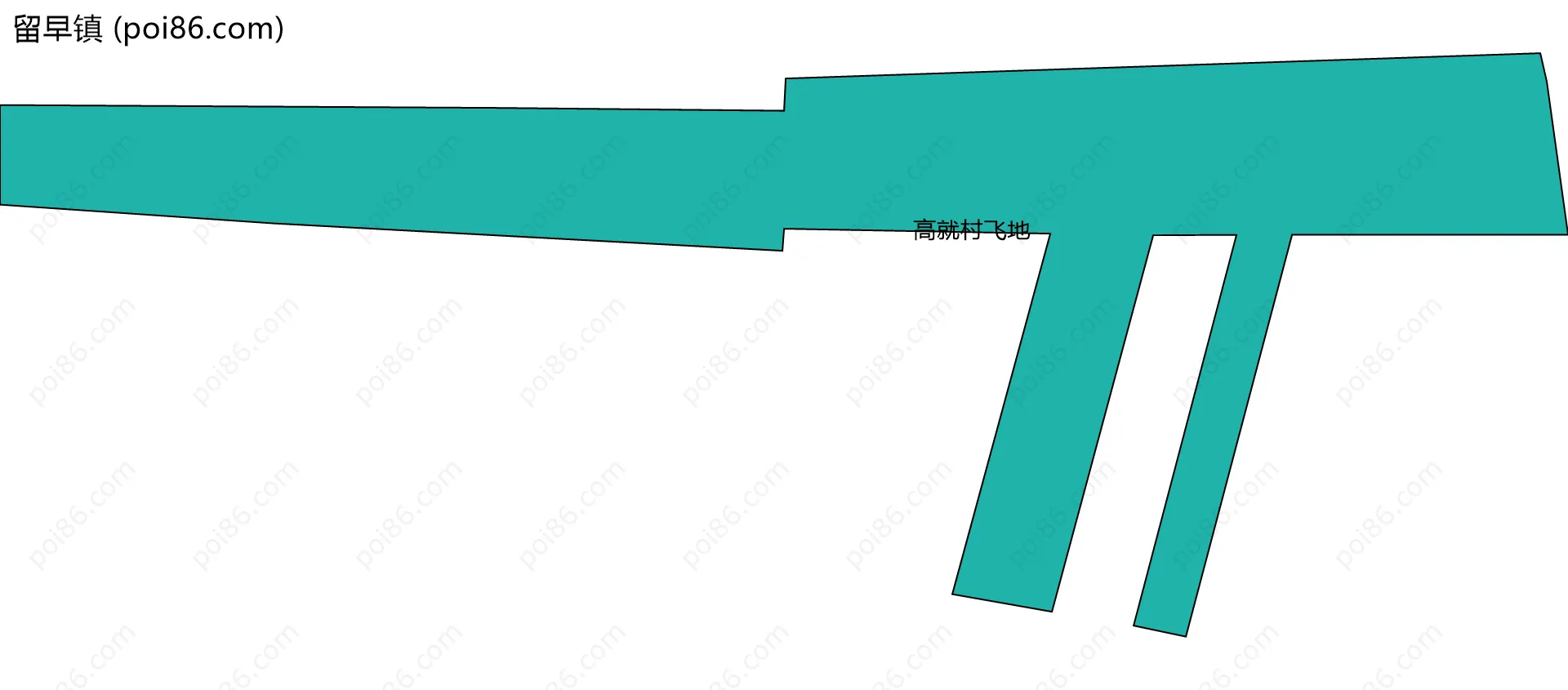 留早镇边界地图(五级行政区划)