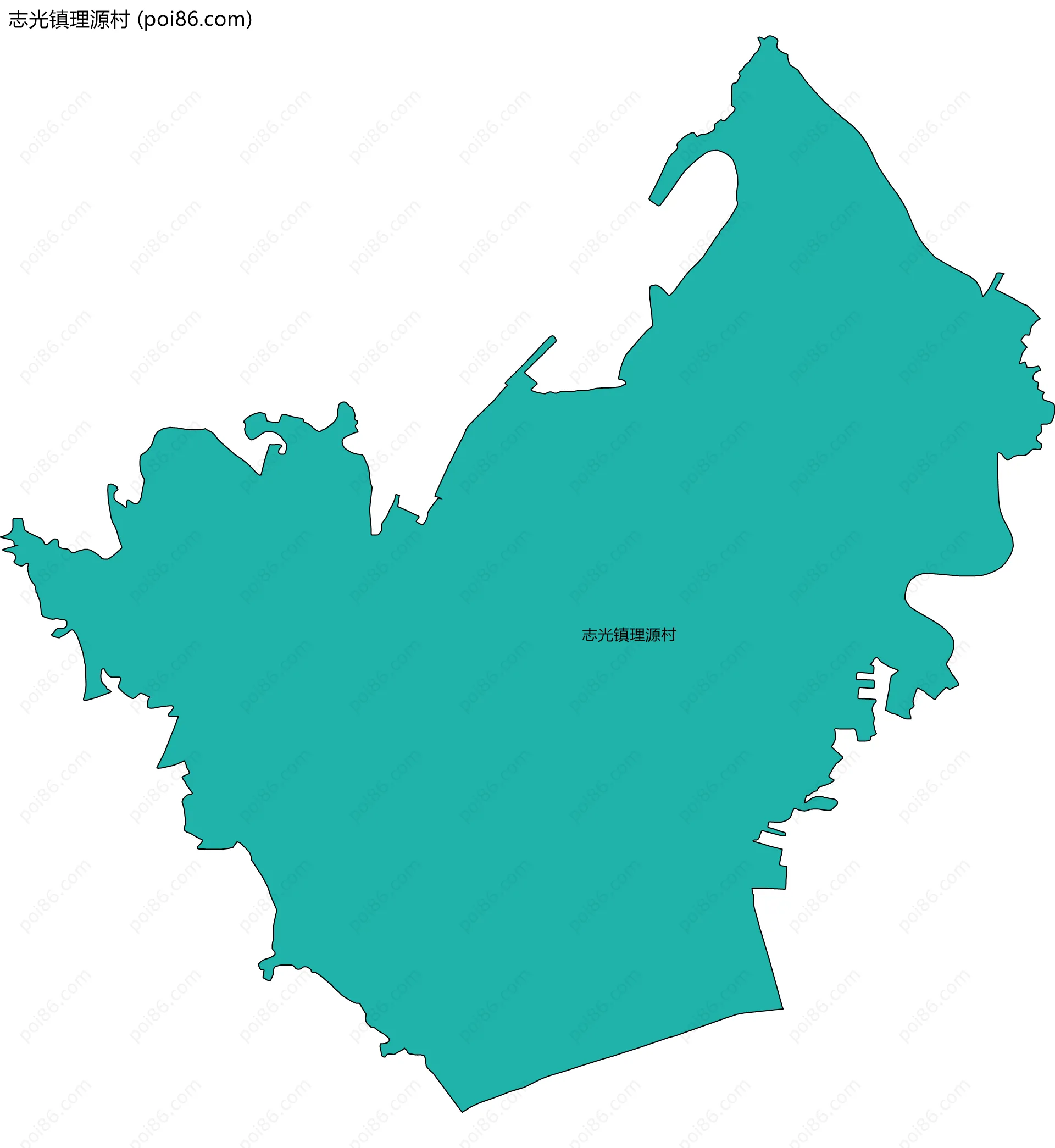 志光镇理源村边界地图