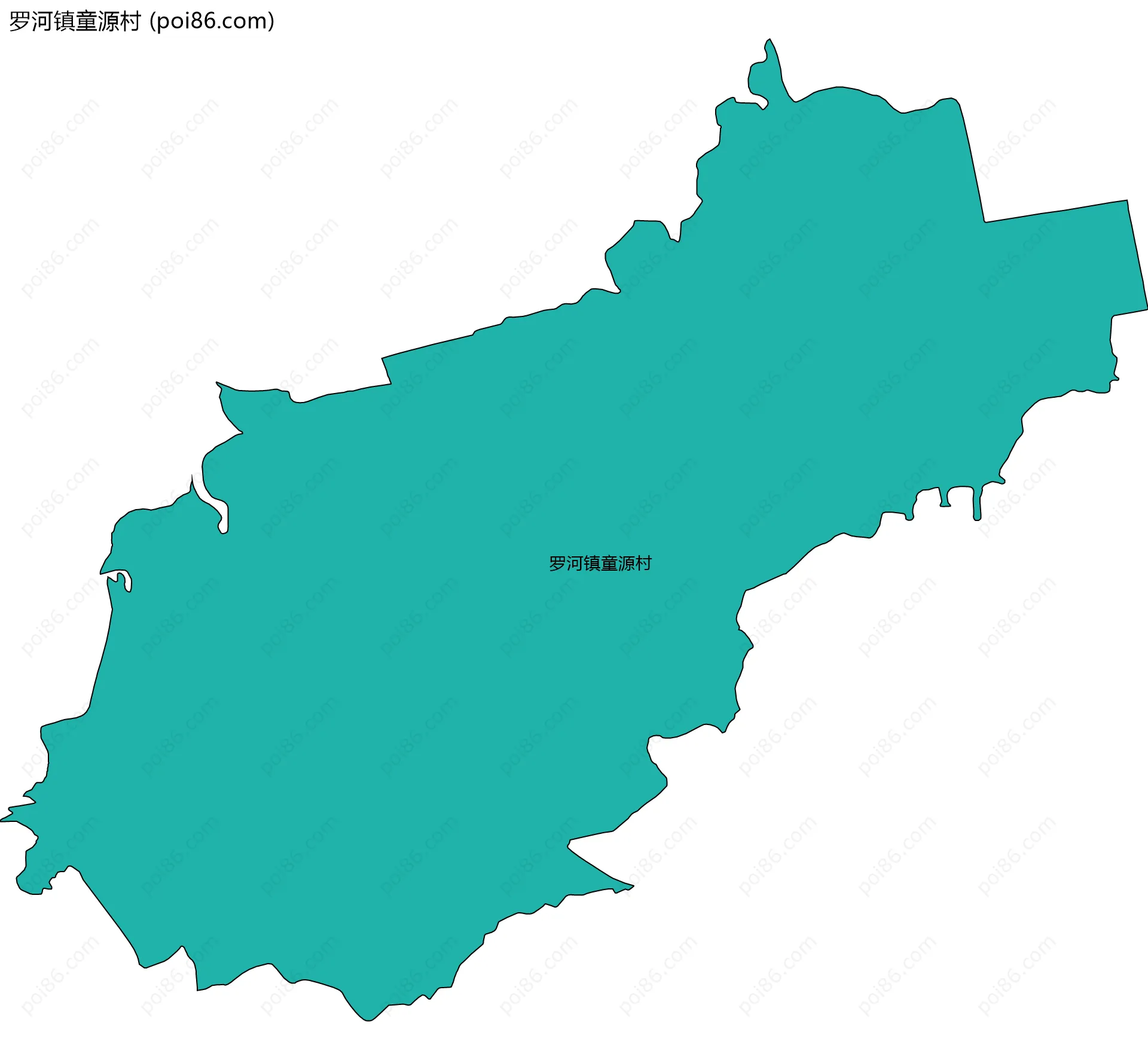 罗河镇童源村边界地图
