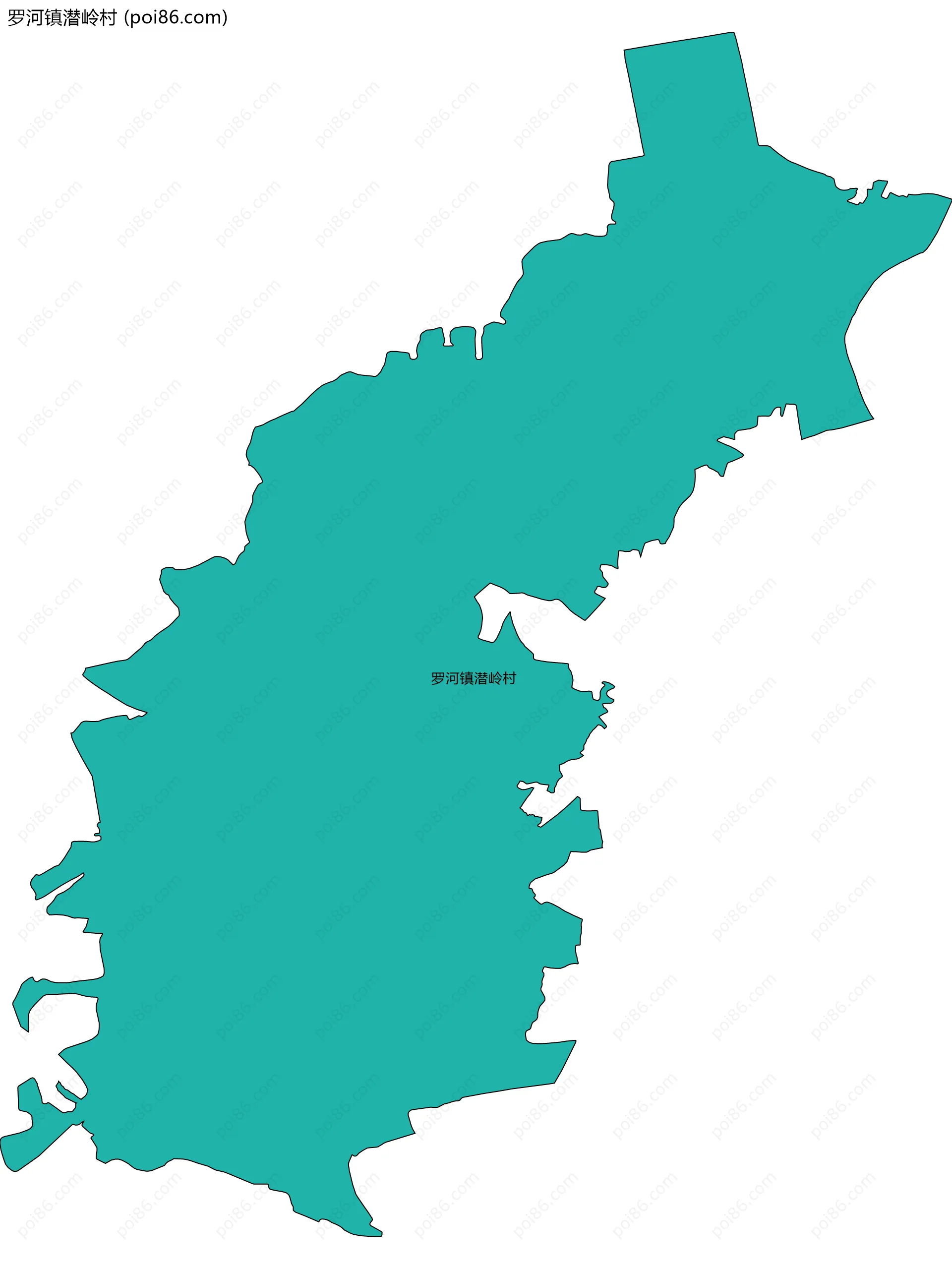 罗河镇潜岭村边界地图