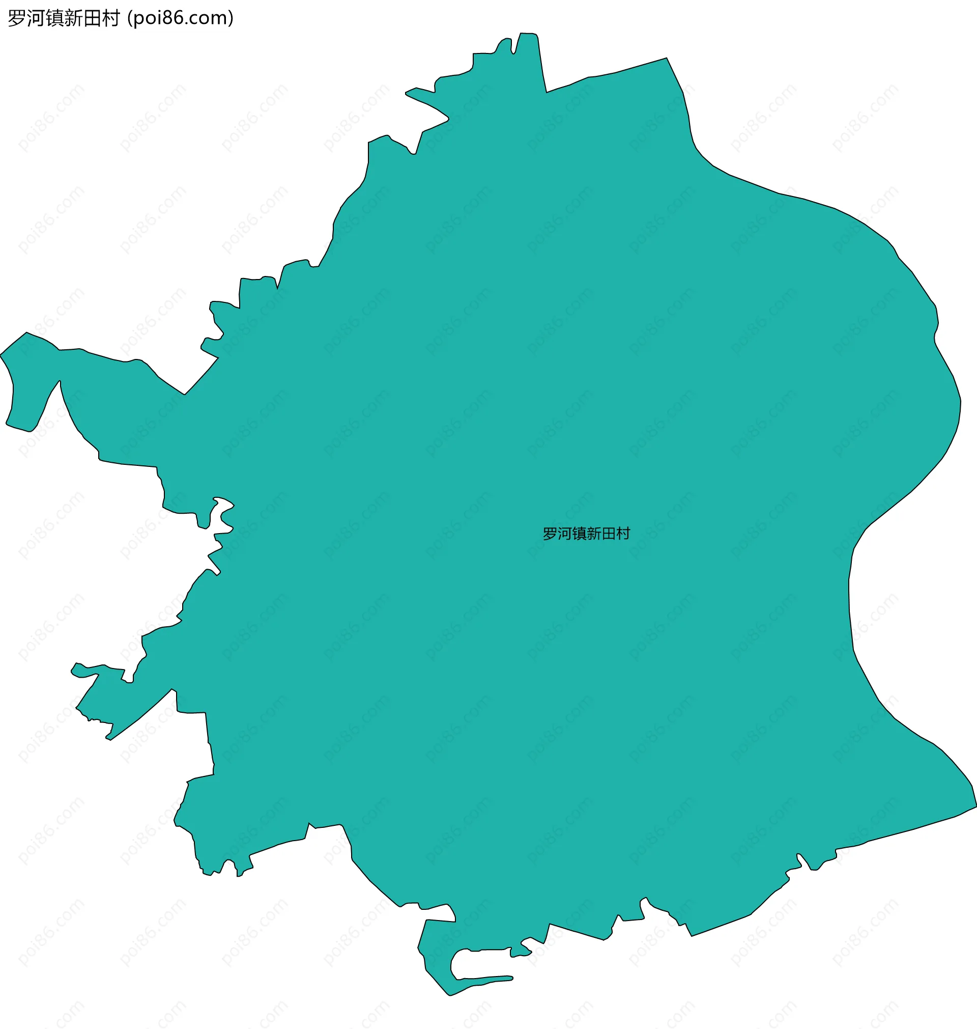 罗河镇新田村边界地图