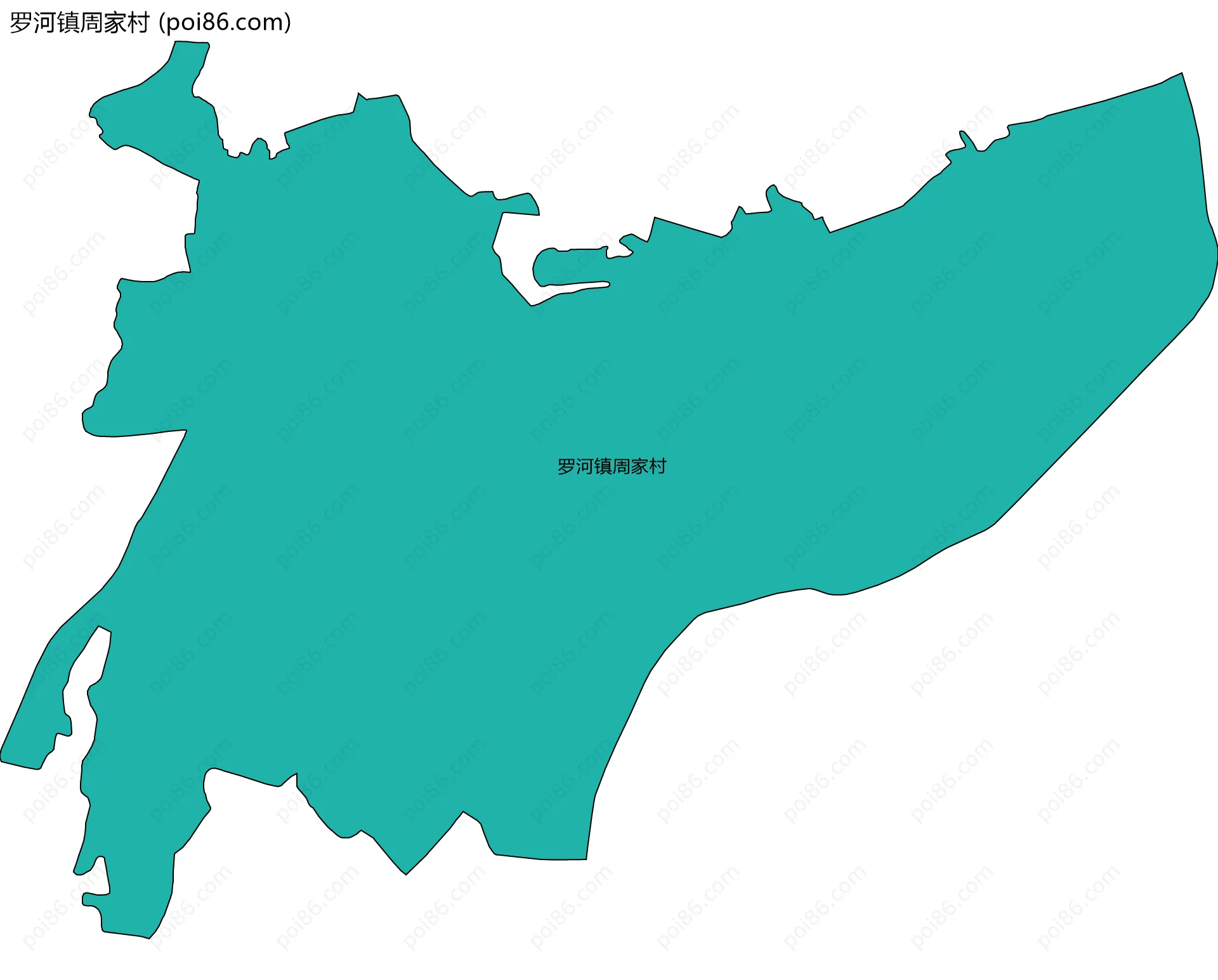 罗河镇周家村边界地图