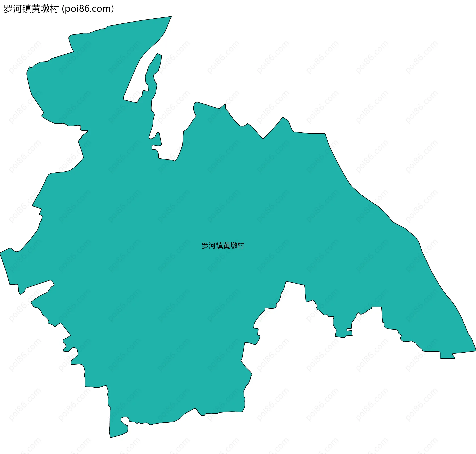 罗河镇黄墩村边界地图