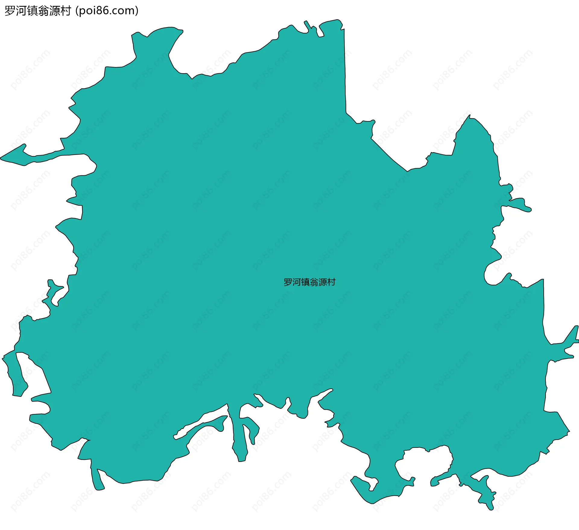 罗河镇翁源村边界地图